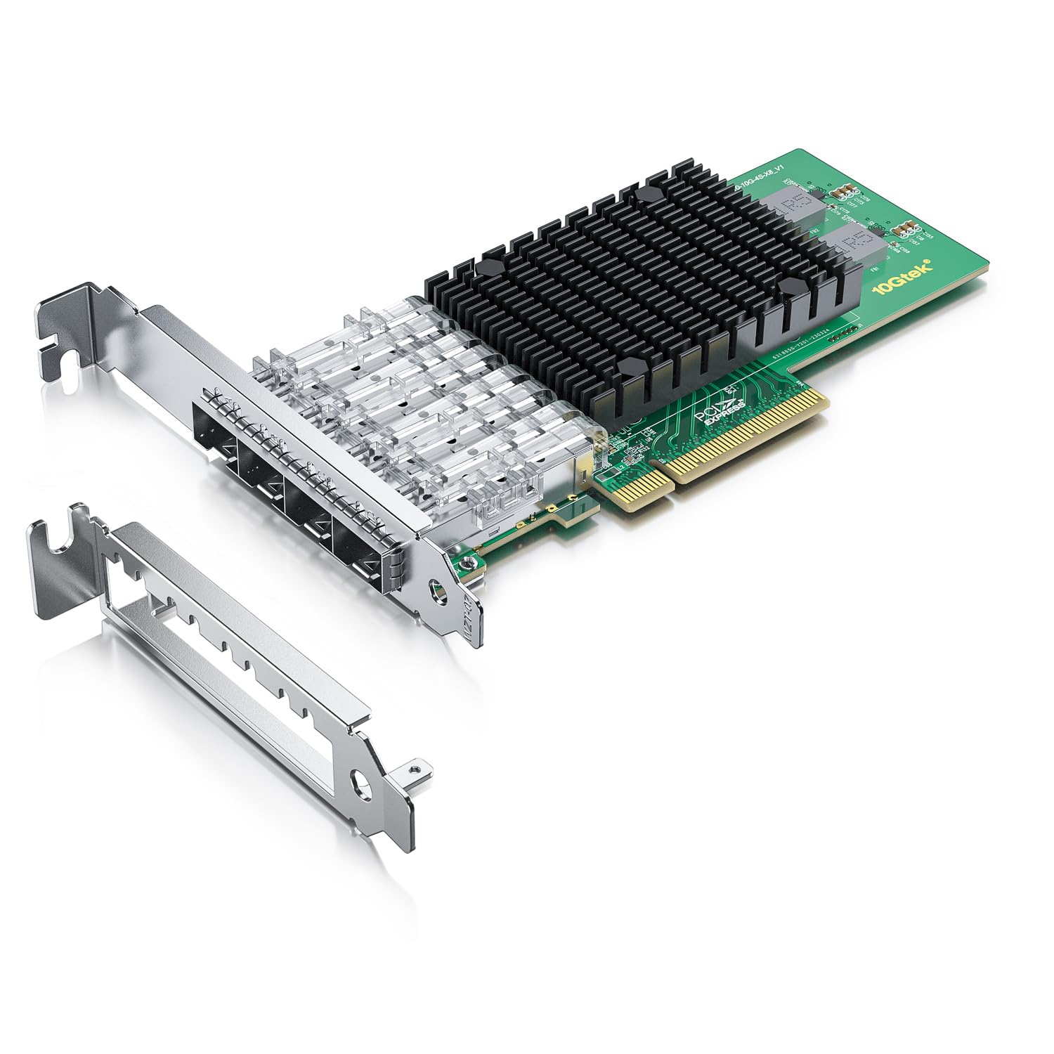 10Gtek 10Gb Pci E Nic Network Card, Quad Sfp+ Port, With Original Intel X710 Bm1 Controllers, Pci Express Ethernet Lan Adapter S