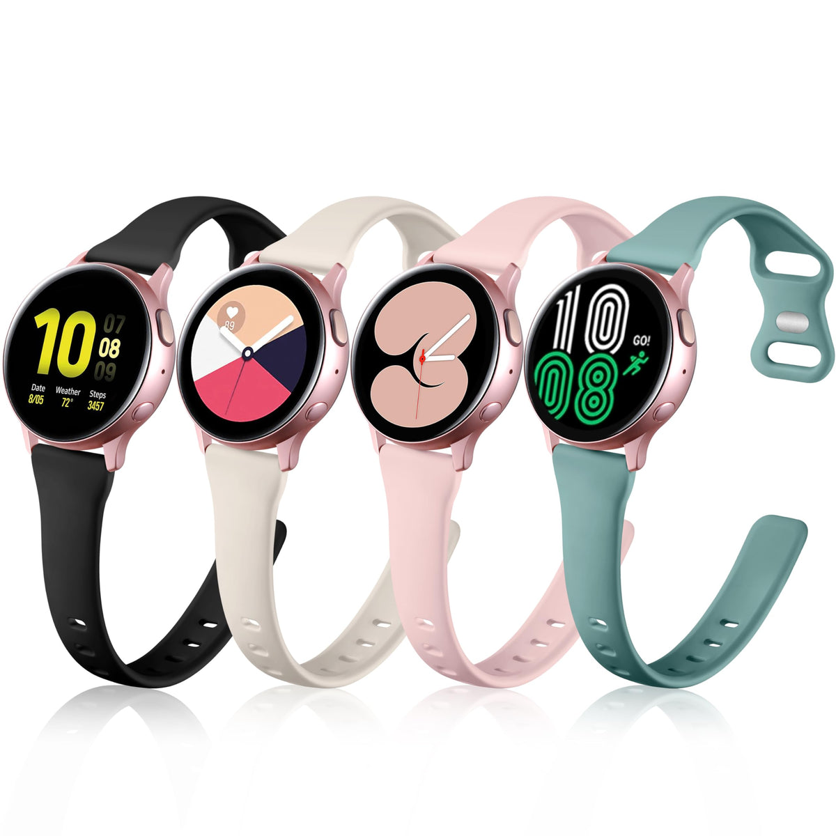 Geak Slim Strap Compatible With Samsung Galaxy Watch 7 6 5 4 Band 44Mm 40Mm/Watch 5 Pro 45Mm/Galaxy Watch 4 Classic 46Mm 42Mm Ba