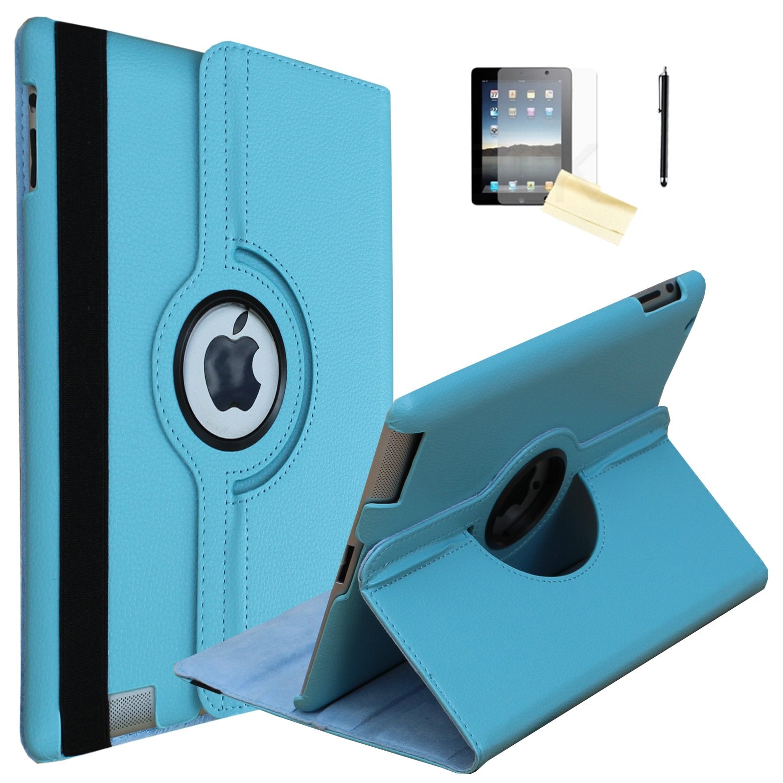 Jytrend Case Compatible With Ipad Pro 9.7 (2016 Released), Rotating Stand Smart Cover For A1673 A1674 A1675 With Magnetic Auto Wake Up/Sleep (Blue)