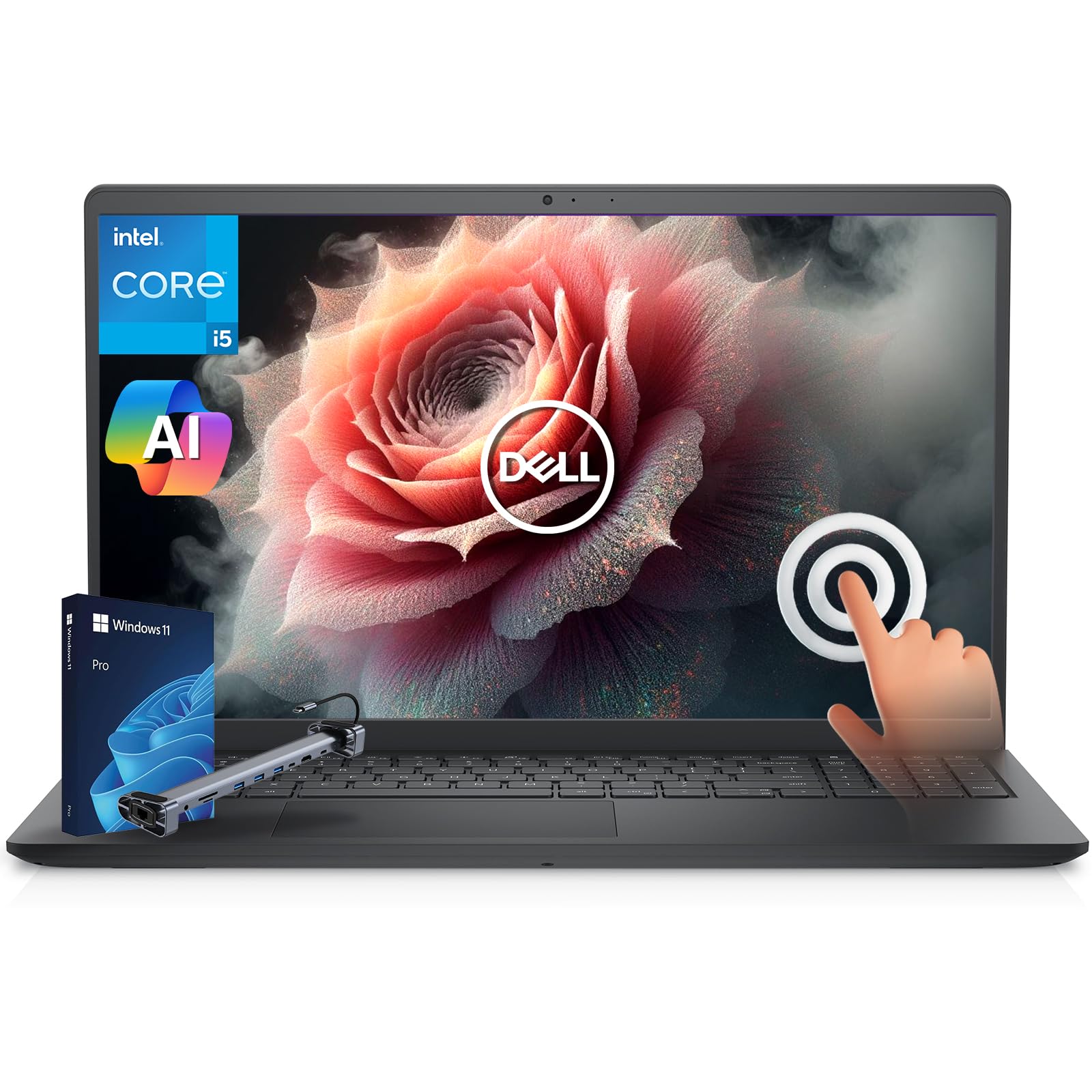 Dell Inspiron 15 3530 Touch Screen Laptop,15.6 FHD Business Laptop, Intel Core i5-1334U, 64GB Ram & 2TB SSD, Lifetime Win 11 Pro