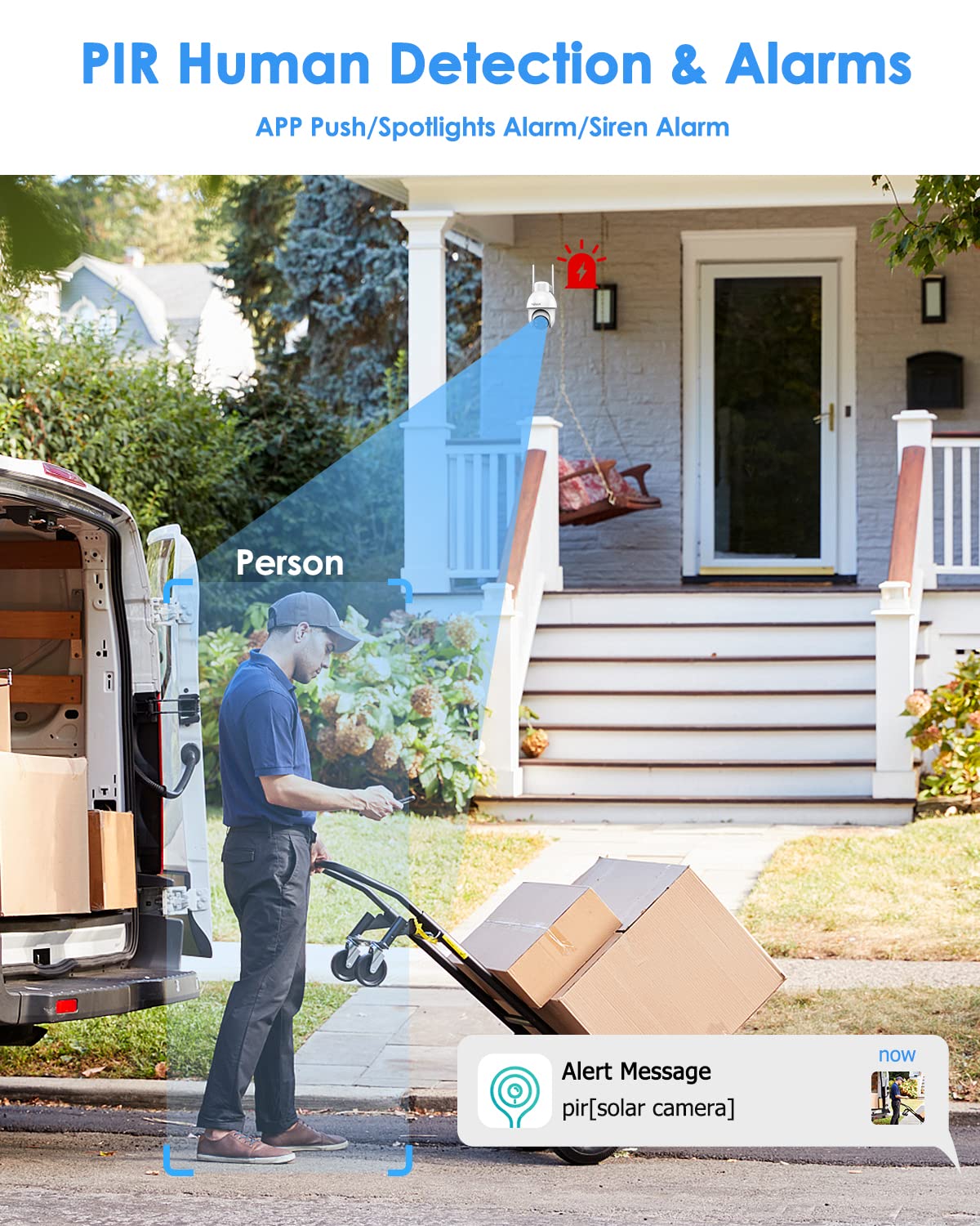 Viziuuy 5Mp Solar Security Camera Outdoor, Wireless Battery Powered Security Camera With 360View, Pan And Tilt, Color Night Visi