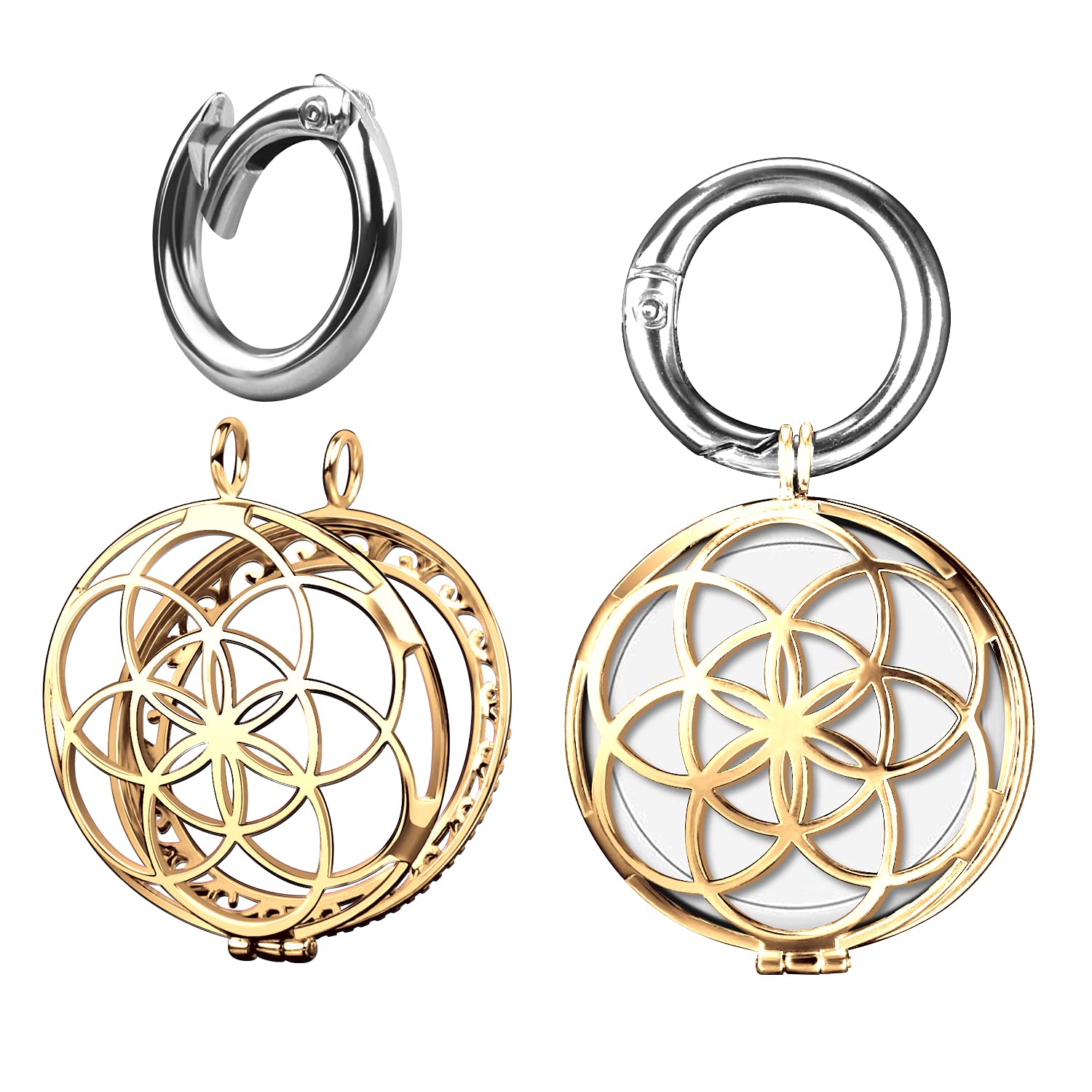 Viivy Viyiv Metal Keychain For Apple Airtag Protective Case Holder Key Ring Dog Luggage Bike   Gold