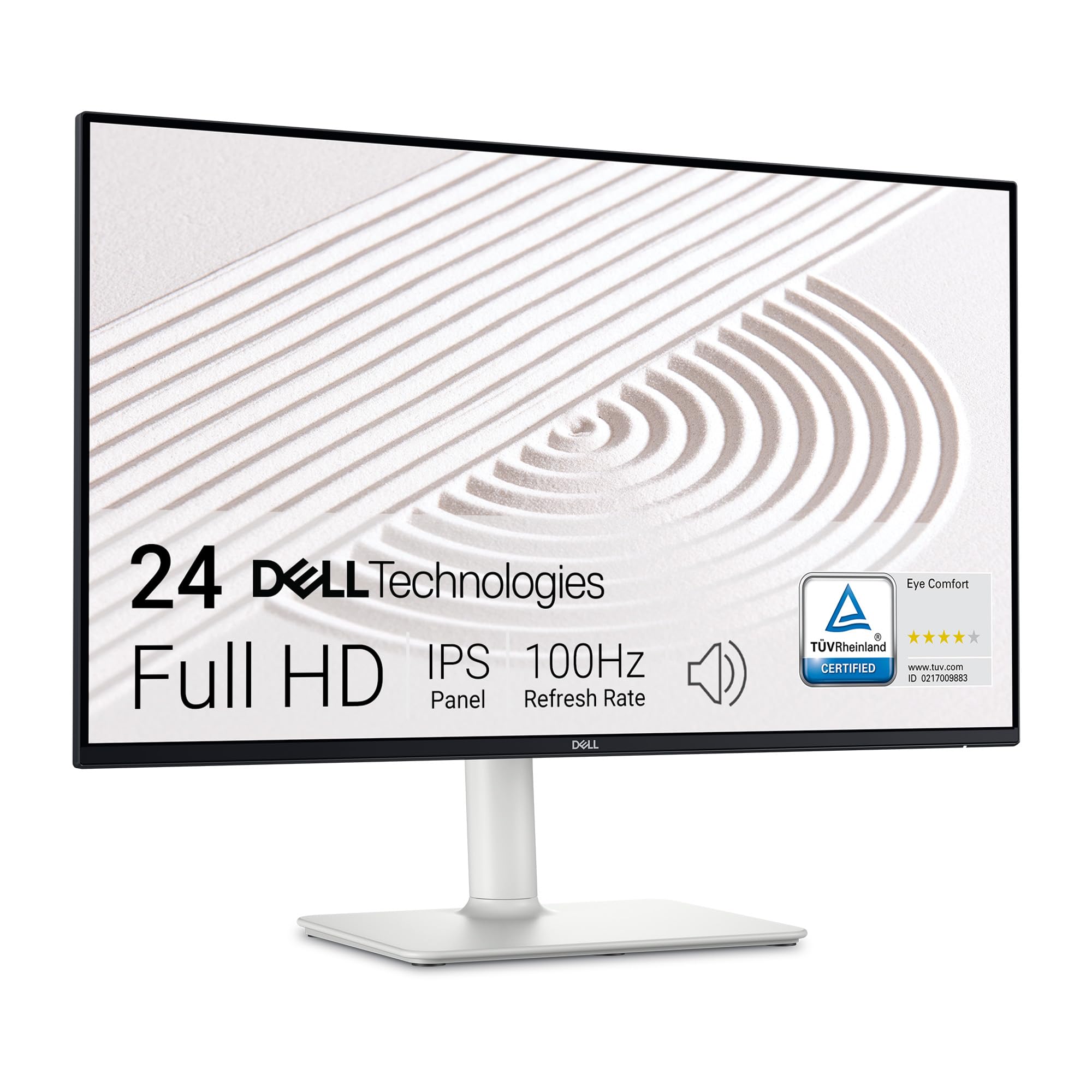 Dell S2425HS Monitor   23.8 Inch, FHD (1920x1080) Display, 100Hz Refresh Rate 1500:1 Contrast Ratio, T�V Rheinland Eye Comfort 4 Star, Integrated 2x5W Speaker, Height/Tilt/Swivel/Pivot   Ash White