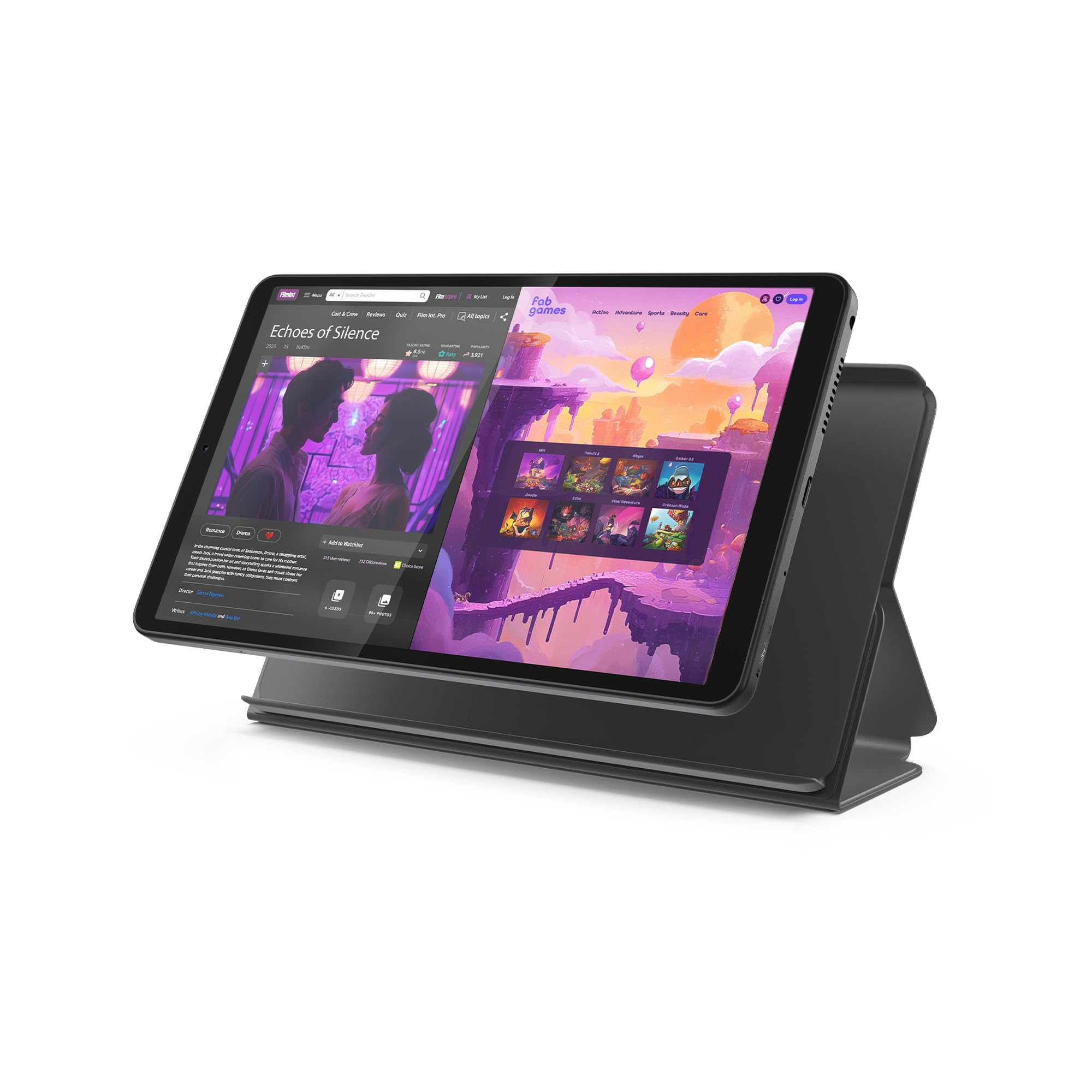 Lenovo Tab One - Lightweight Tablet - up to 12.5 Hours of YouTube Streaming - 8.7 HD Display - 4 GB Memory - 64 GB Storage - Med