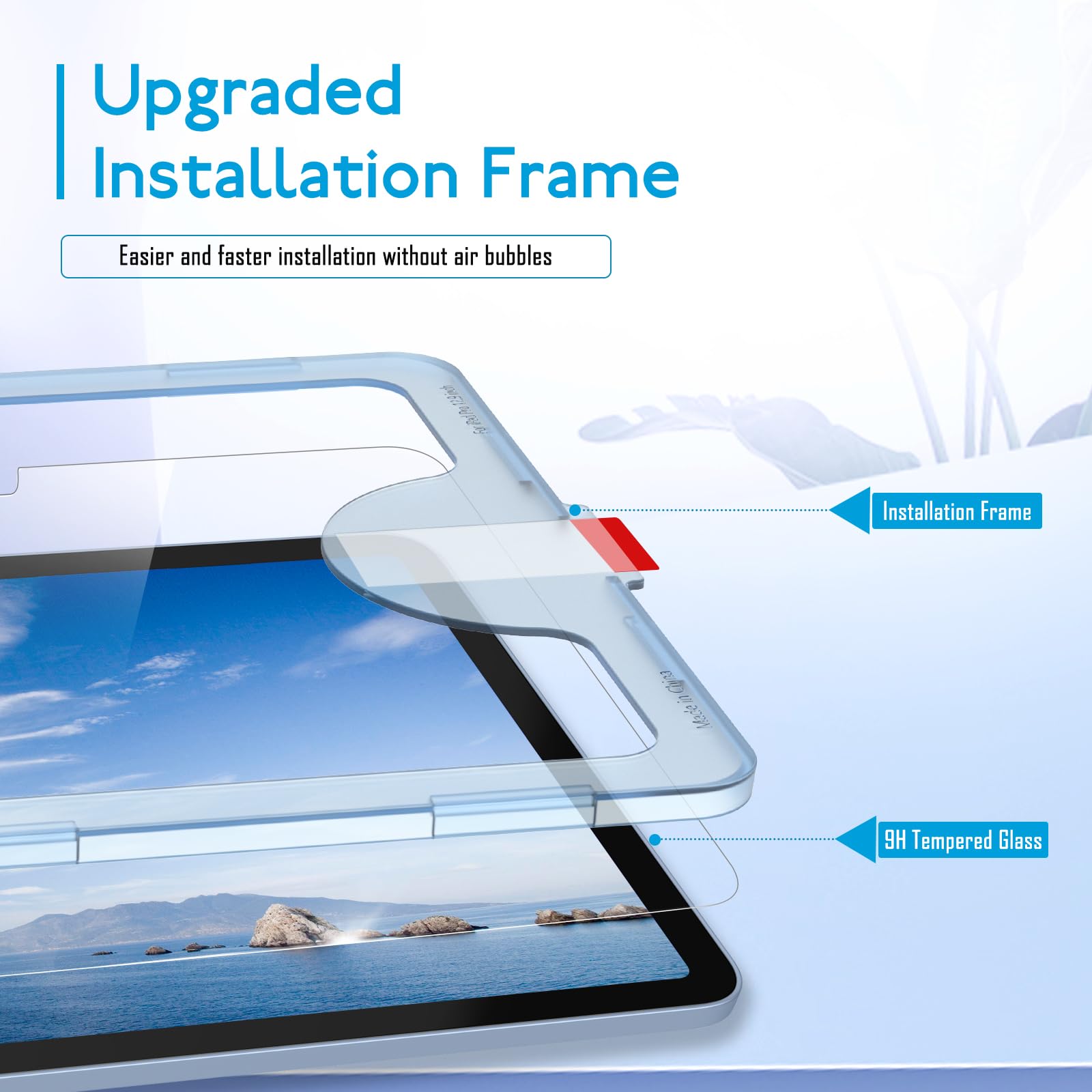 Mobdik Tempered Glass Screen Protector Compatible With Ipad 10Th Generation 10.9 Inch (2022) [Ultra Clear] [Anti Scratch] [Case