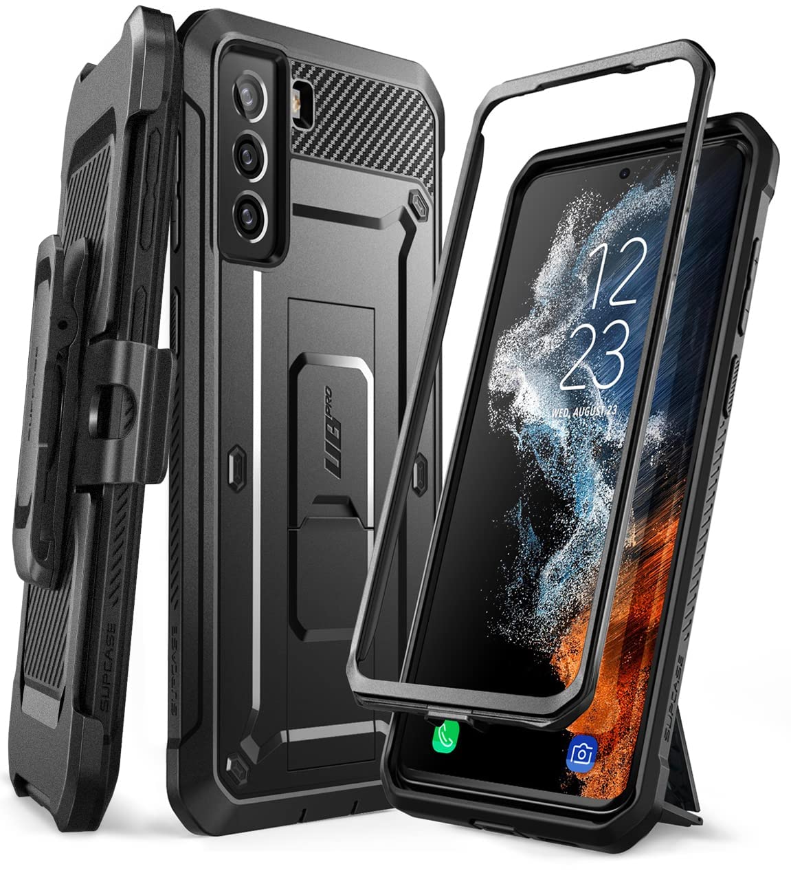 SUPCASE for Samsung Galaxy S22 Case with Stand (Unicorn Beetle Pro), [Built-in Belt-Clip] Heavy Duty Full-Body Dual Layer Rugged