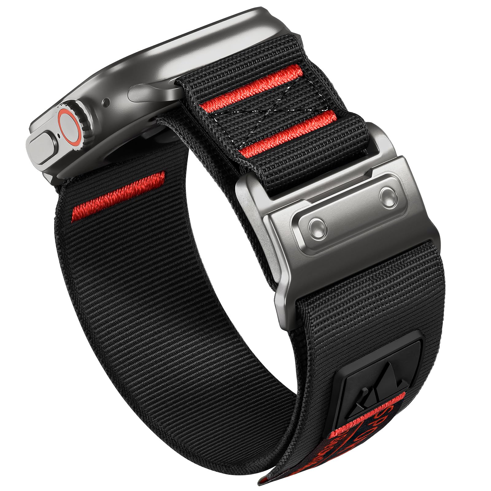 Keegop Nylon Loop Sport Band Compatible With Apple Watch 49Mm 45Mm 44Mm 42Mm, Rugged Tactical Paracord Strap For Ultra 2/Ultra S