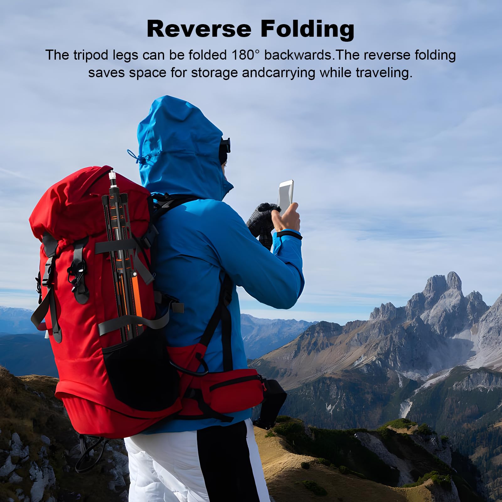 Portable Travel Light Stand Folding Travel Tripod With 180 Reversible Leg,1/4'' To 3/8'' Screw Adapter, 220Cm/7Ft For Outdoor/In