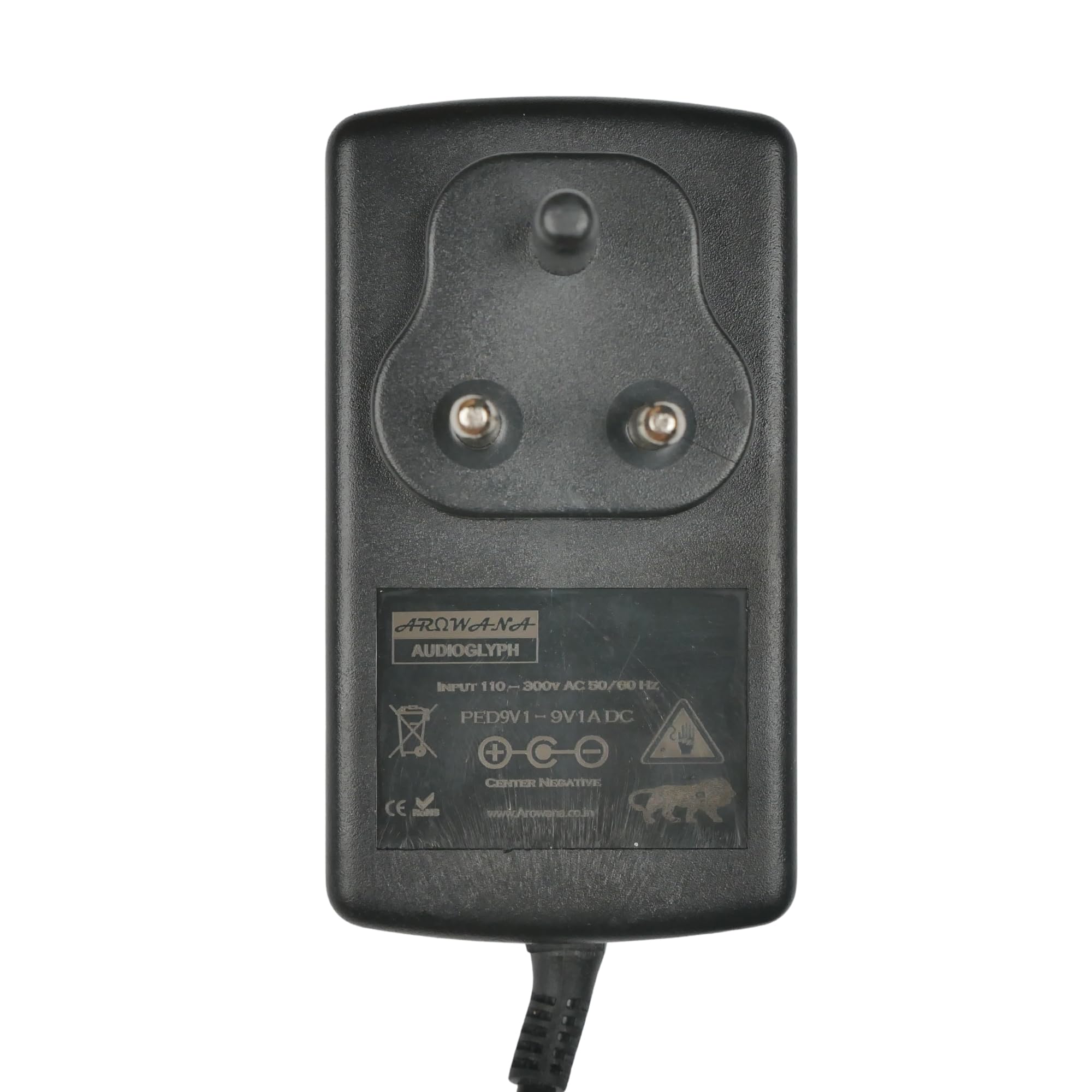Arowana Audioglyph Ped9V1 Studio Grade Power Supply For Guitar Pedals Hx Stomp 9V 1A Center Negative