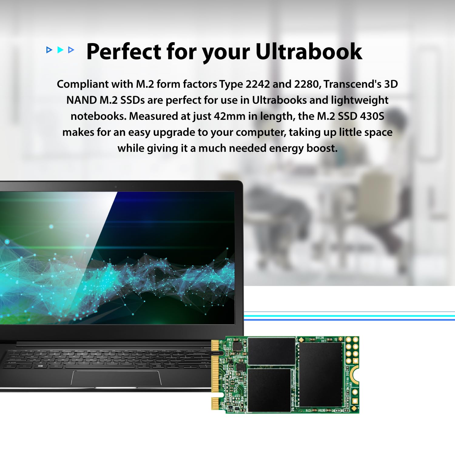 Transcend Ts256Gmts430S 256Gb M.2 2242 Sataiii B+M Key Mts430S Solid State Drive