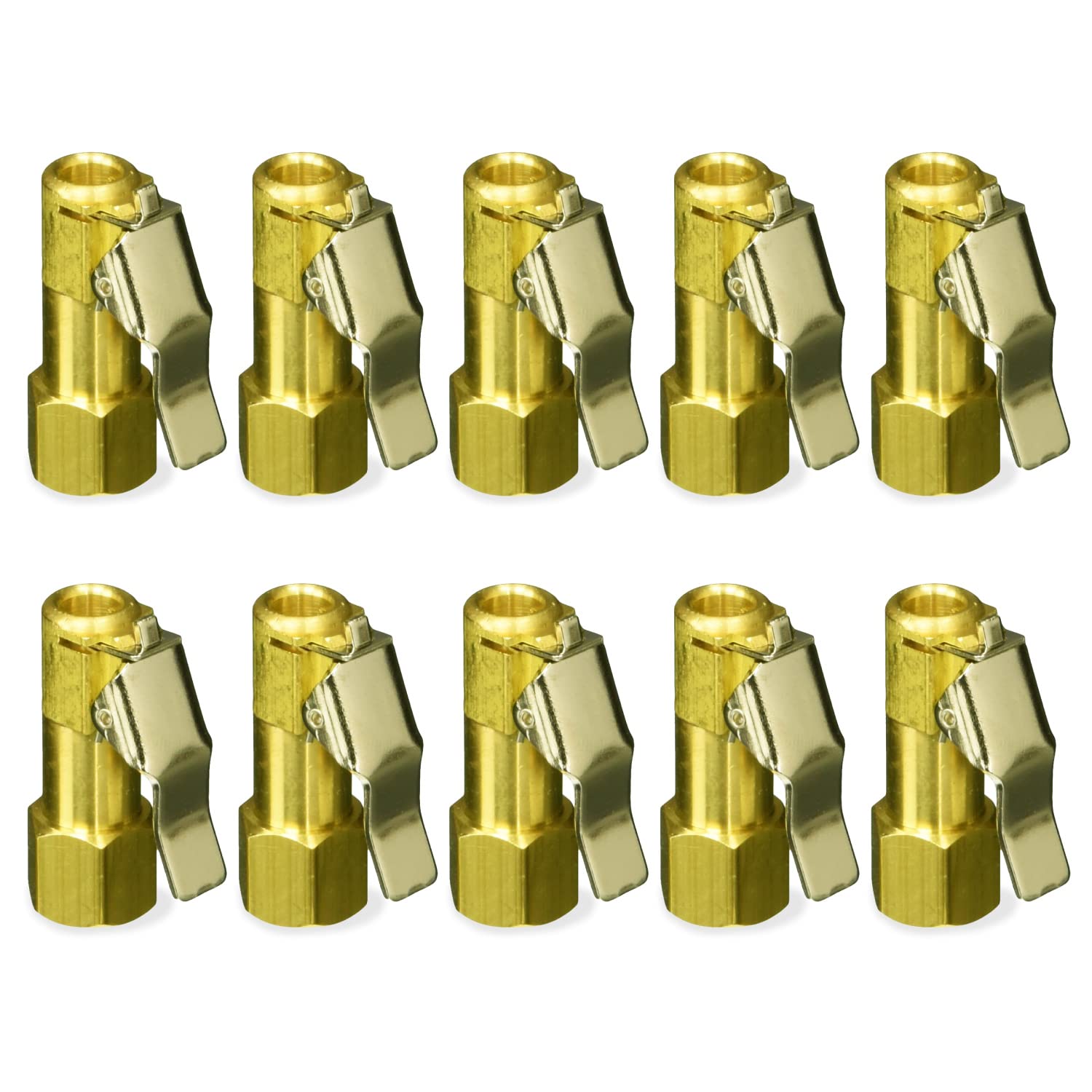 Milton 697-2 1/4 Fnpt Euro Style Air Chuck - Box Of 10,Brass
