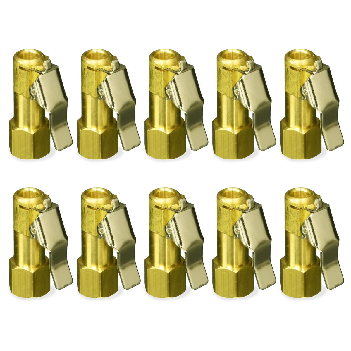 Milton 697-2 1/4 Fnpt Euro Style Air Chuck - Box Of 10,Brass
