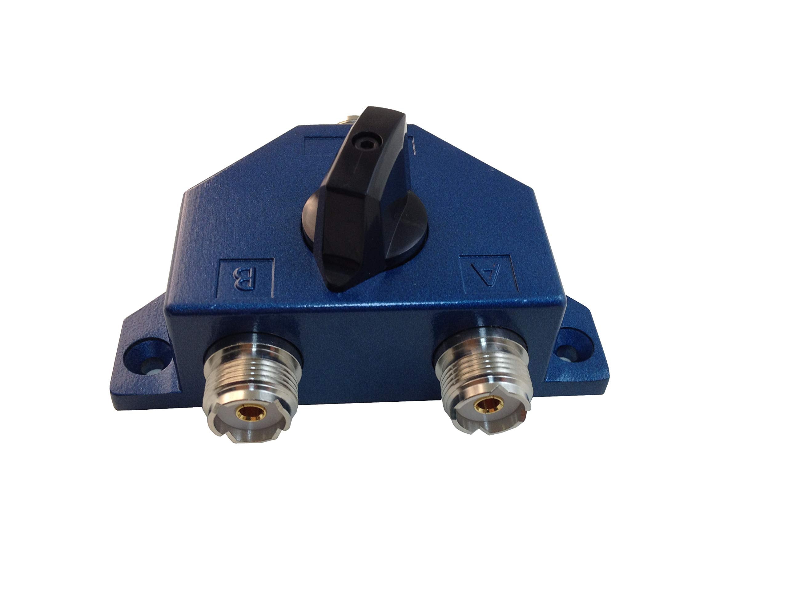 Anteenna Tw 102Blue 2 Position Coaxial Switch For 144/440Mhz Ham Cb Or Hf/Vhf/Uhf Radio Uhf Female (So 239) Connector Plated Ni