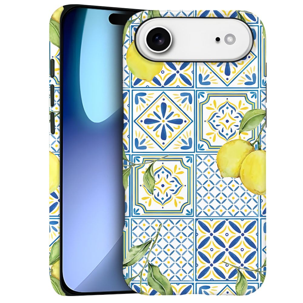 Case for iPhone 17 Air - Slim Fit Anti-Scratch Phone Case for Girl Women - Lemon Collage Summer (Frosted)