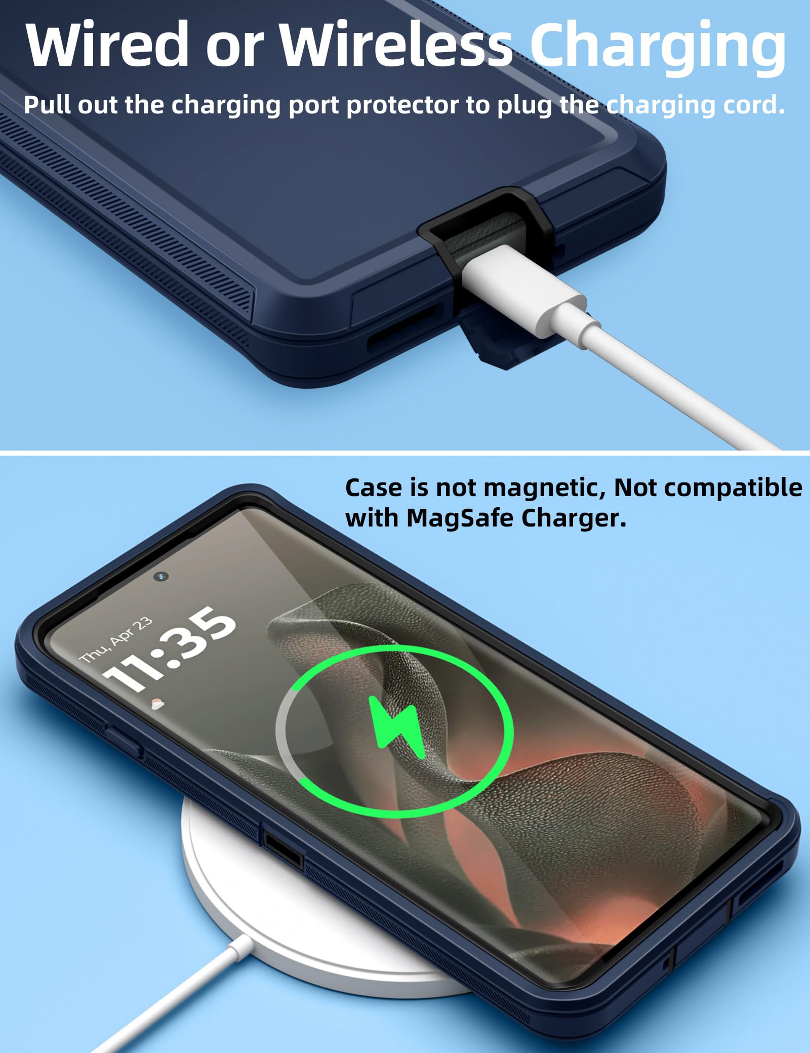 Topaux For Motorola Edge 2025 Case Anti-Shock Moto Edge 2025 Case 3-Layer Heavy Duty Full Body Protection Drop Impact Resistant