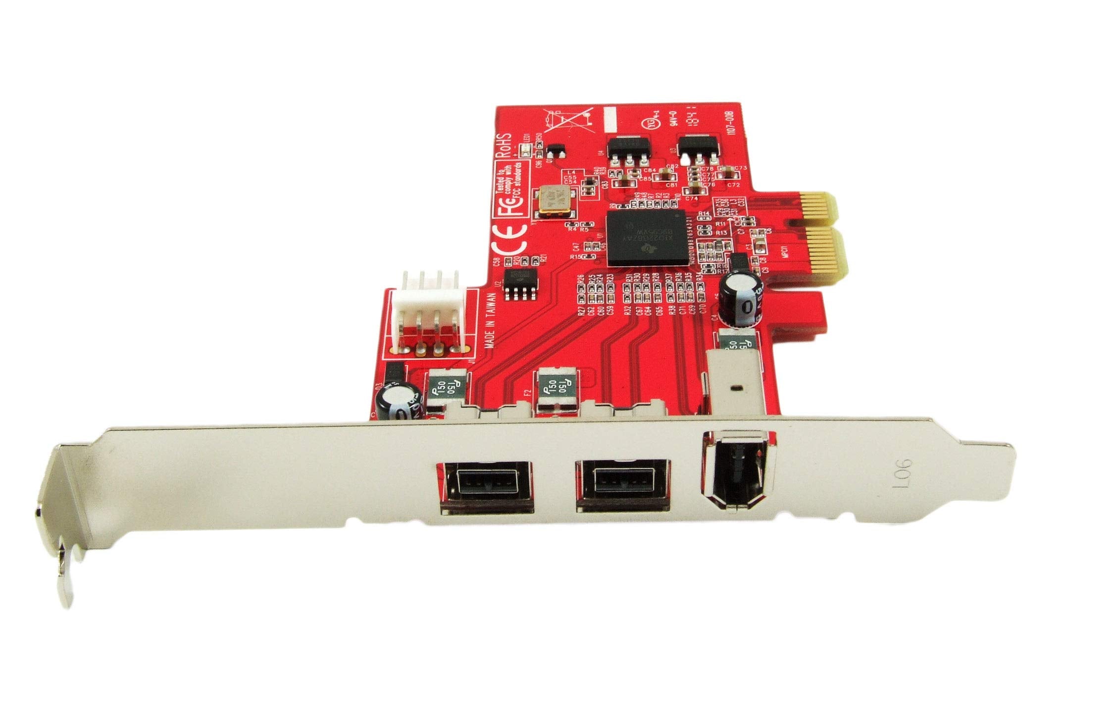 Ableconn Pex Fw107 1394B & 1394A 3 Port Pci Express (Pcie) Low Profile Firewire Host Adapter Card   Ti Xio2213 Chipset