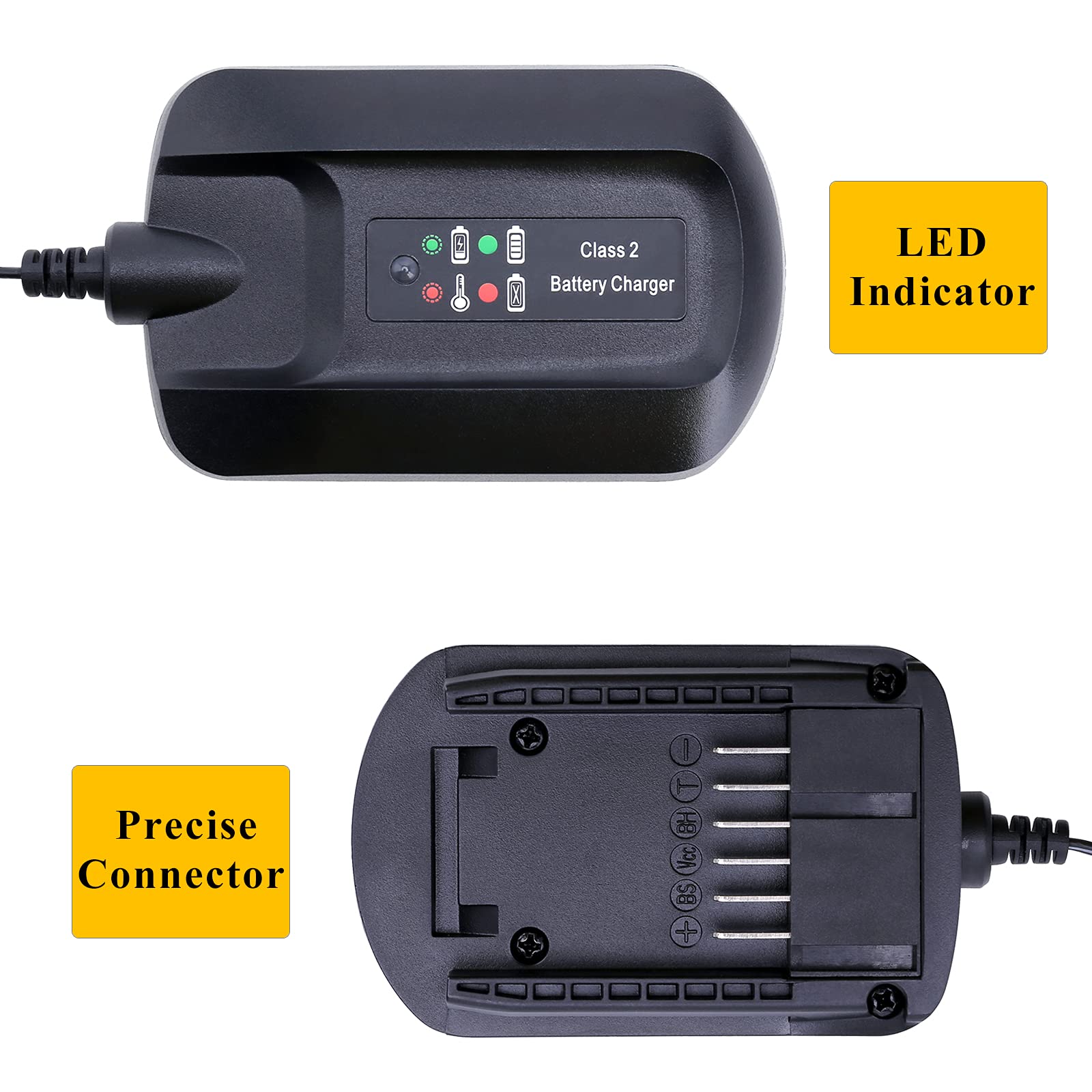Elefly Wa3742 Compatible With Worx 20V Battery Charger Wa3732 Compatible With Worx 20V Lithium Battery Wa3525 Wa3520 Wa3575 Wa35