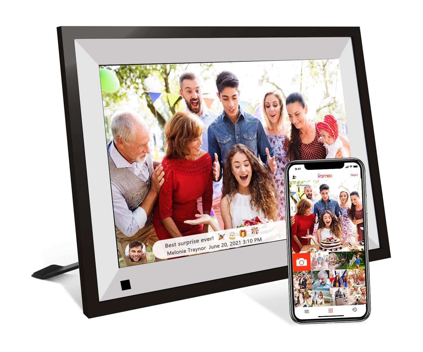 Digital Picture Frame 10.1 Inch Large Digital Photo Frame With Ips Full Hd Touchscreen, 32Gb Wifi Smart Frame Share Photos And V