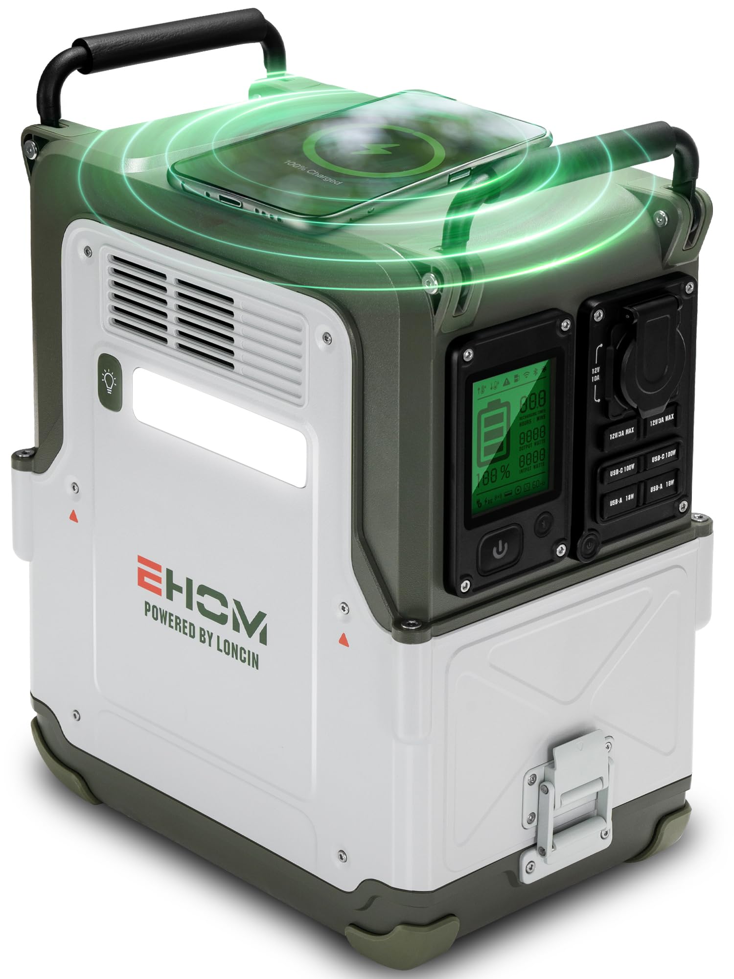 Ehom Portable Power Station, Ep600 2 512Wh Lifepo4 Eve Battery Solar Generator Home Backup 120V Ac/5521/Usb/Car/Wireless, 600W (