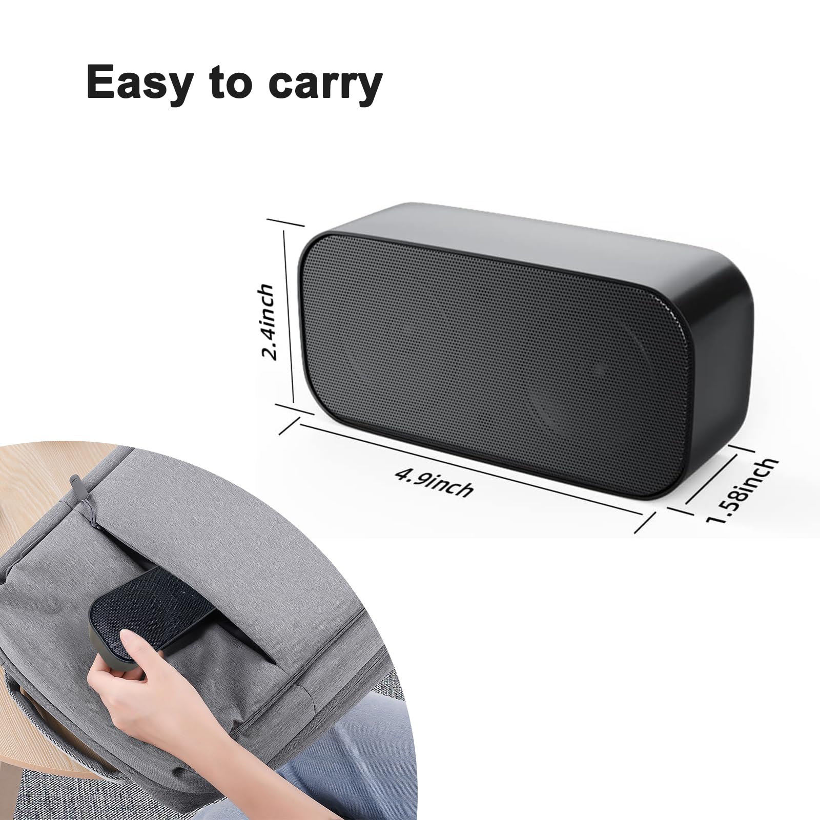 Shuley Computer Speaker For Desktop, Wired Pc Speaker, Portable Usb Speaker For Laptop, Plug And Play, Sound Bar For Office, Hom