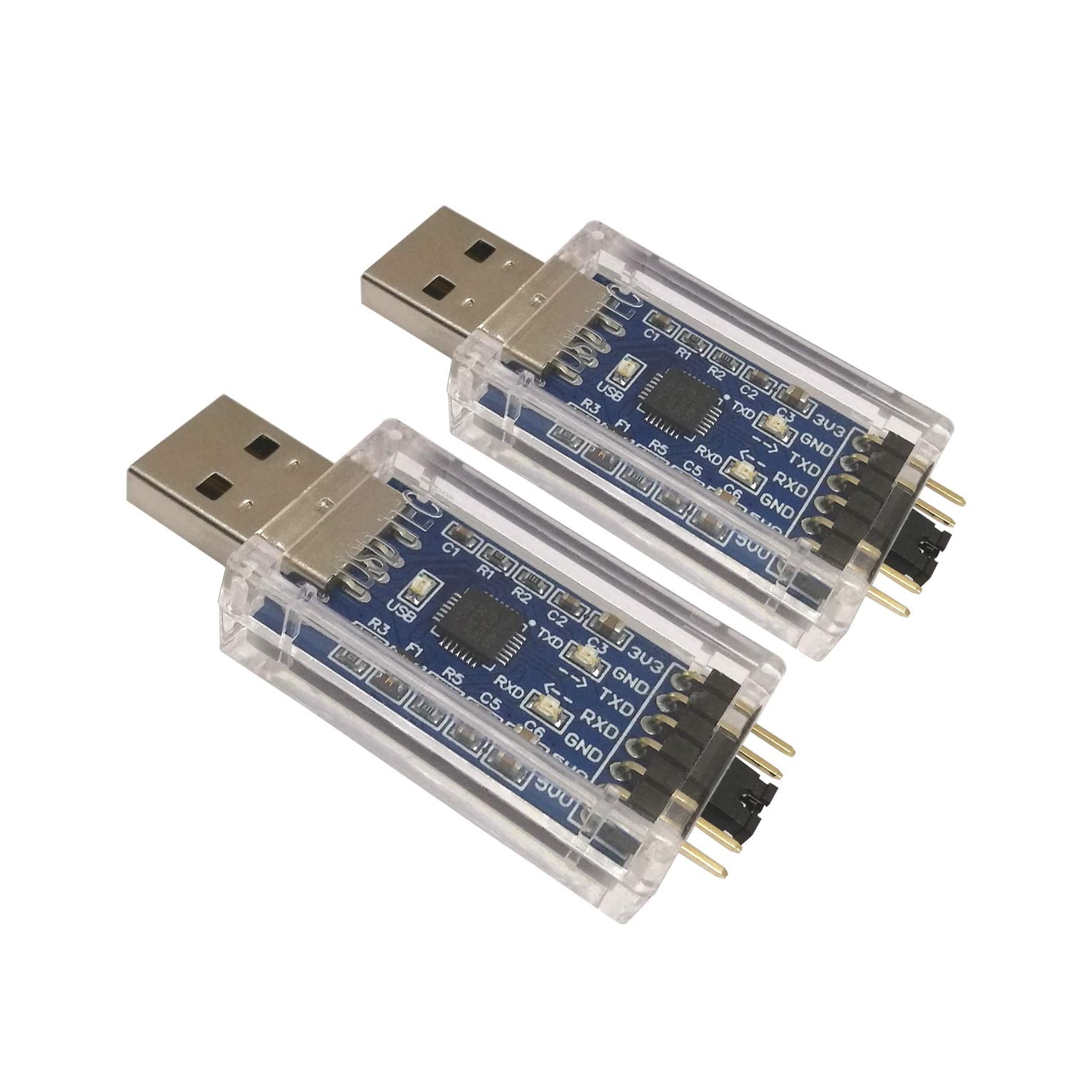 Dsd Tech 2Pcs Usb To Ttl Serial Adapter With Cp2102 Chip Compatible With Windows 7,8,10,Linux,Mac Os X