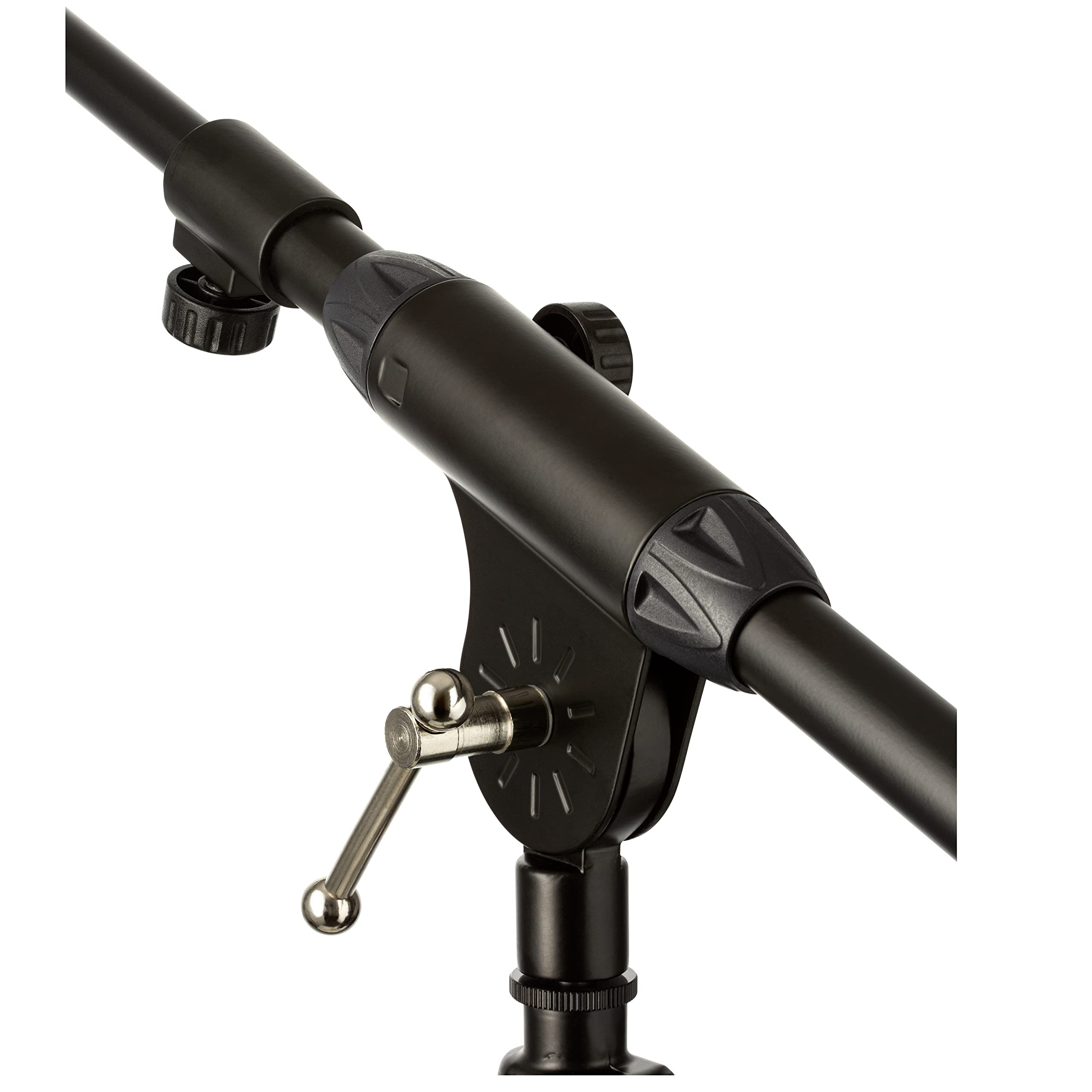 Clef Audio Labs Tripod Mic Stand, One-Handed Clutch Height Adjustment And Telescopic Boom Arm - Cable Management Clips, Universa