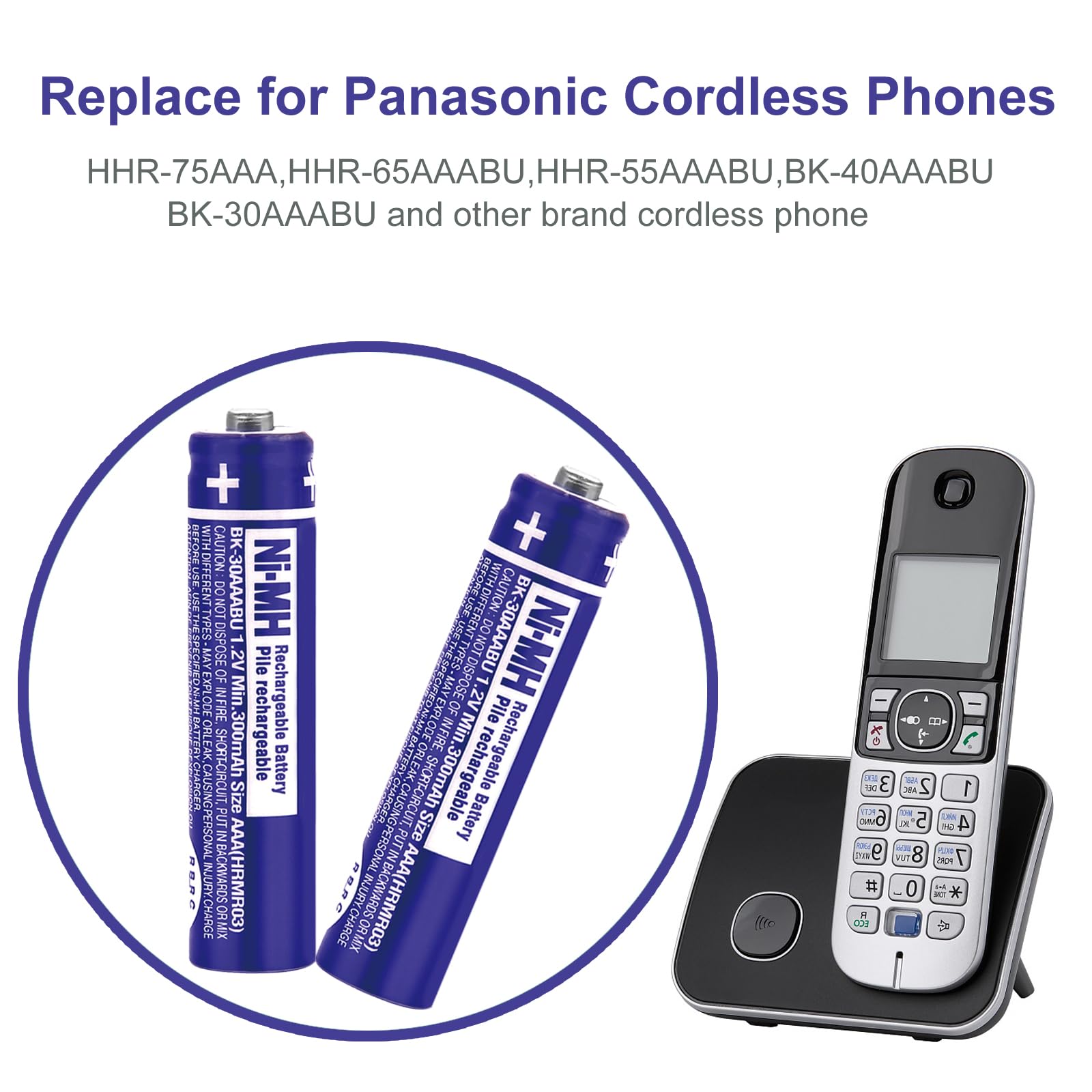 Osim 4Pack Bk 30Aaabu Ni Mh Aaa Rechargeable Batteries 300Mah Aaa Ni Mh Rechargeable Batteries 1.2V For Cordless Phones, Remote