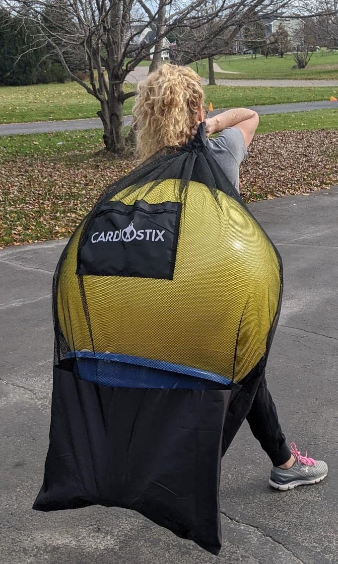 Cardiostix Bucket Ball Hauler For Cardio Drumming | Drumsticks, Premium Mesh, Fitness, Aerobic Class, Caddy, Pound, Exercises &