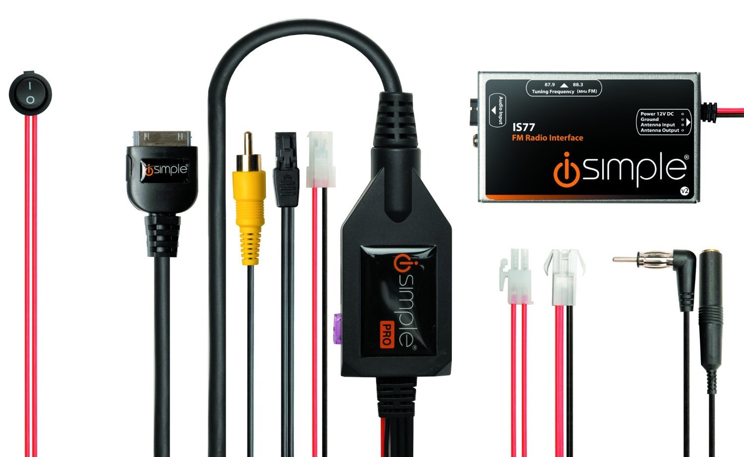 iSimple IS77 Universal iPod and iPhone Audio Input Cable for FM Radios