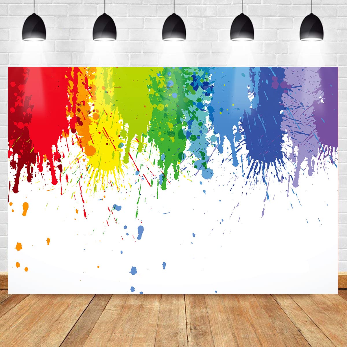 Paint Splash Party Backdrop Colorful Painting Art Photography Background Meetsioy Abstract Oil Painting Photo Booth Props Banner