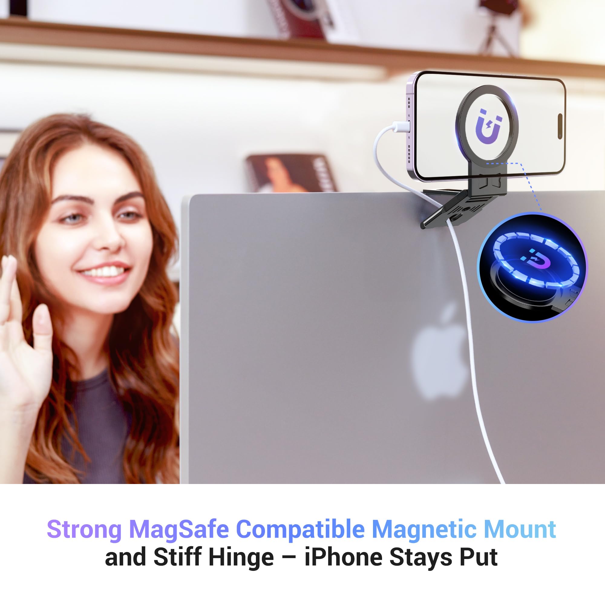 Profezzion Metal Continuity Camera Mount   Compatible Iphone Webcam Mount With Mag Safe For Mac Desktops & Displays, Imac 2017 /