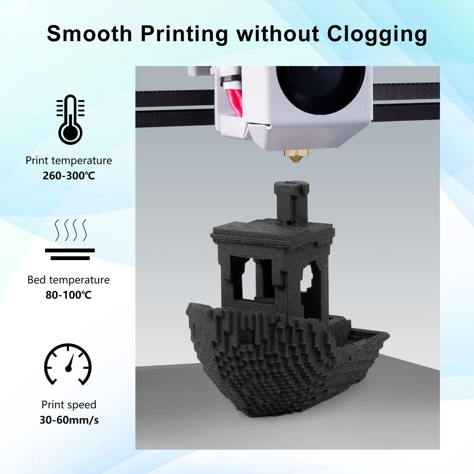 Iemai Carbon Fiber Nylon Filament 1.75Mm, High Tensile Strength Pa12 Cf 3D Printer Filament, Carbon Fiber Filament 1Kg (2.2Lbs)