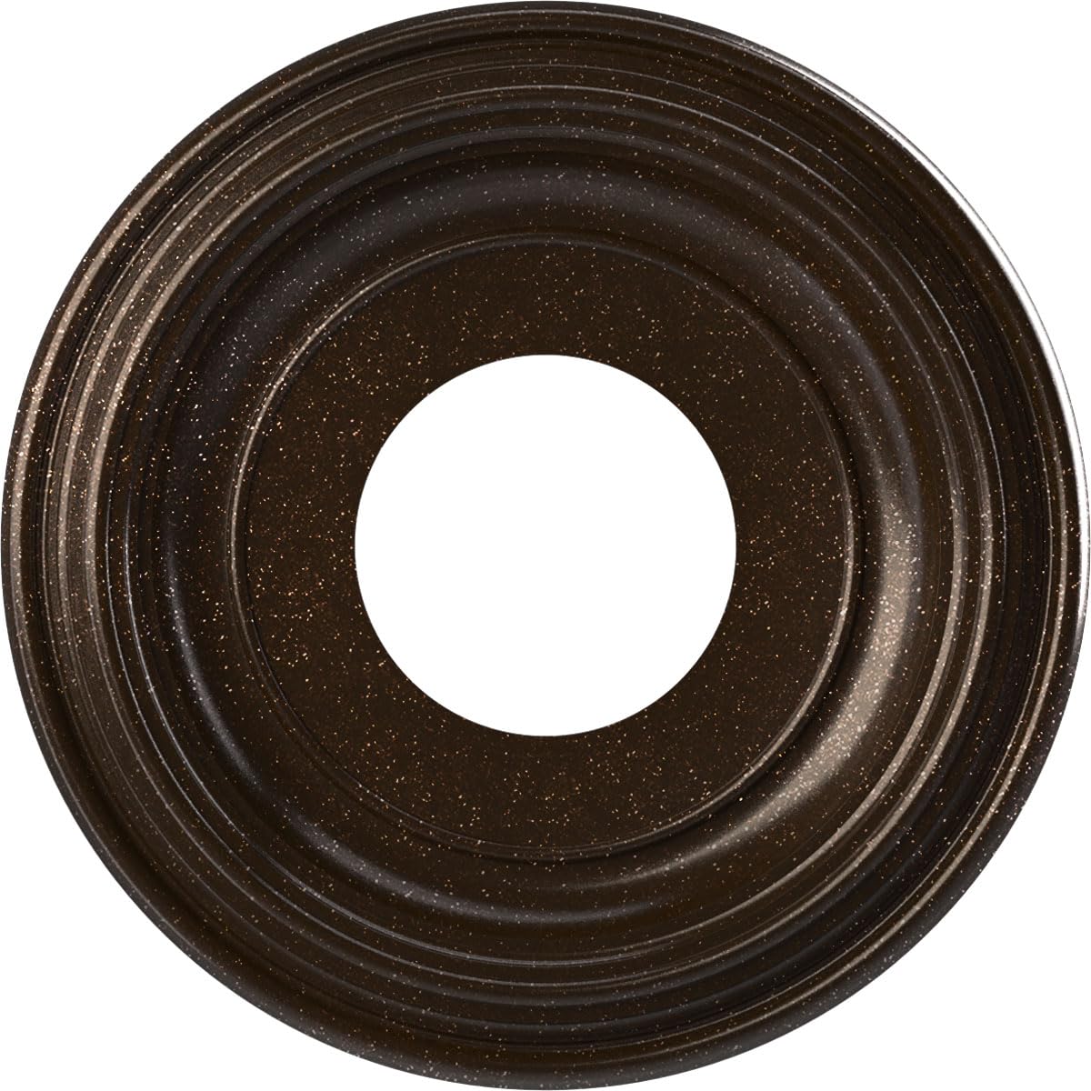 10OD x 3 1/2ID x 1 1/8P Traditional Thermoformed PVC Ceiling Medallion (Fits Canopies up to 5 1/2), Textured Metallic Mystic Bro