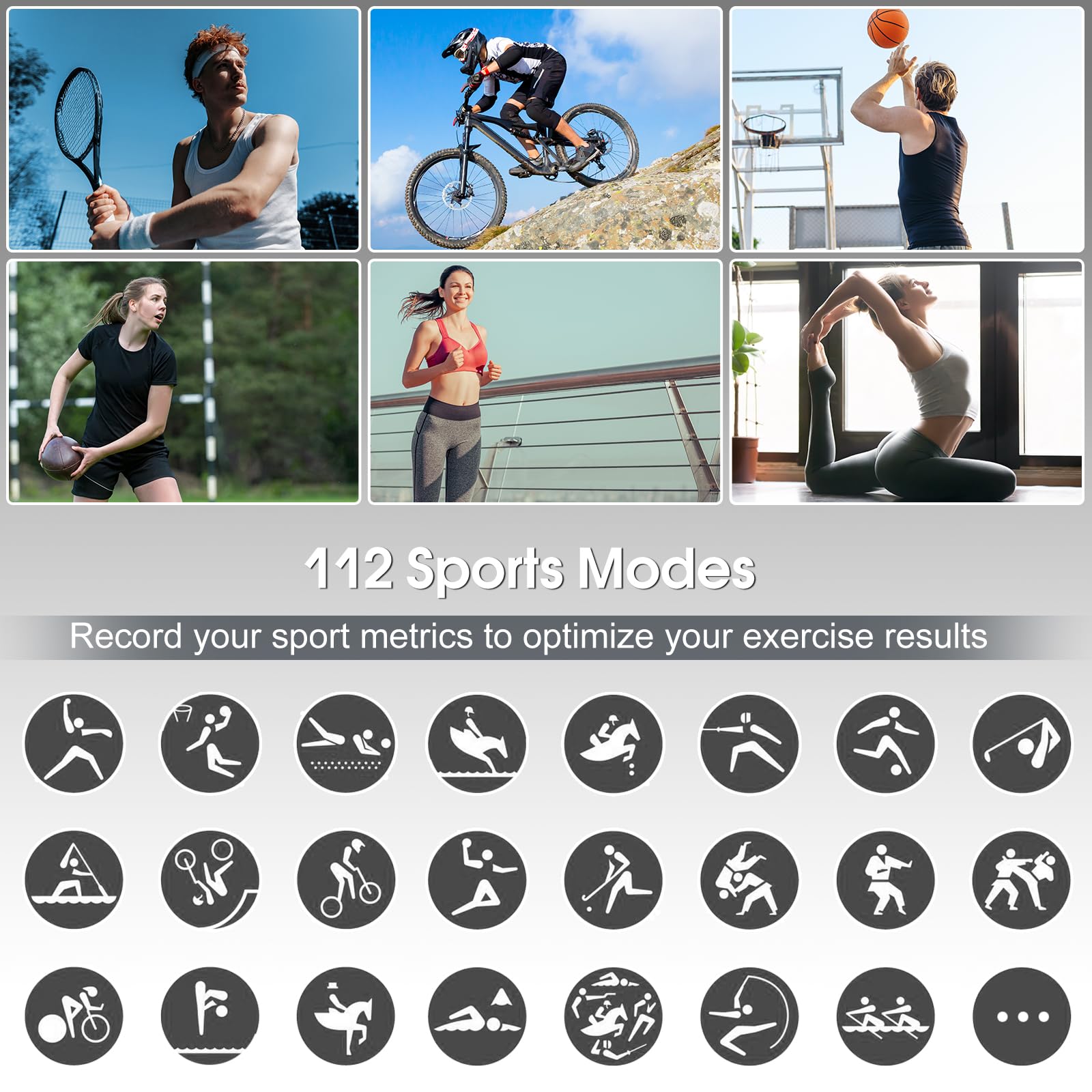 Smart Watch (Answer/Make Calls), 1.85'' Smartwatch For Men Women Ip68 Waterproof, 100+ Sport Modes, Fitness Activity Tracker Hea