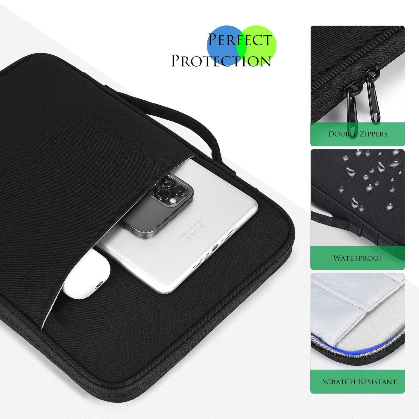 9.7 11 Inch Tablet Sleeve Case Compatible With 11 Samsung Galaxy Tab S8 S7/10.4'' Samsung Galaxy Tab A7 S6/Samsung Galaxy Tab A