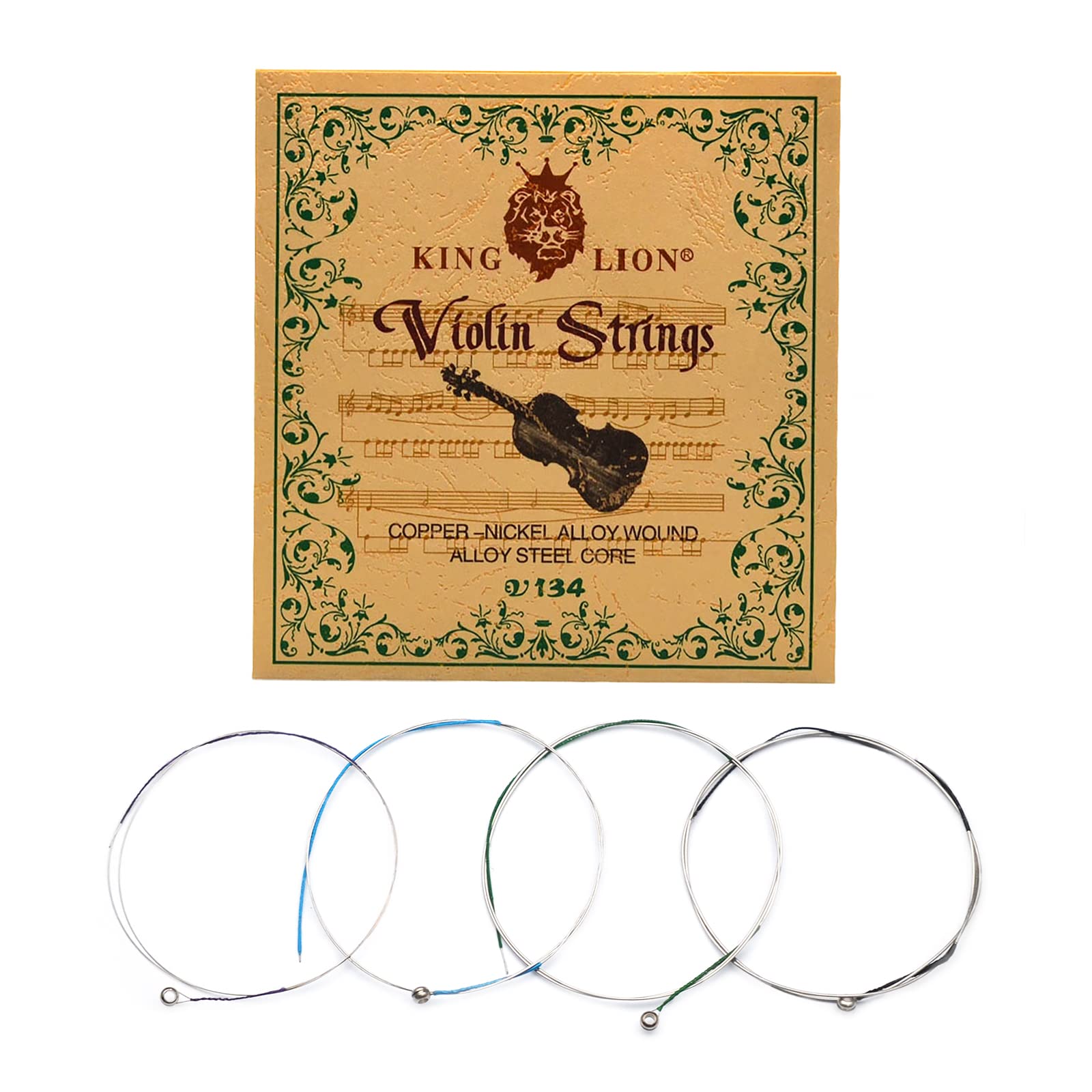 Maxcheer Violin String Copper Nickel Alloy Wound Alloy Steel Core .010 .033 Violin Parts