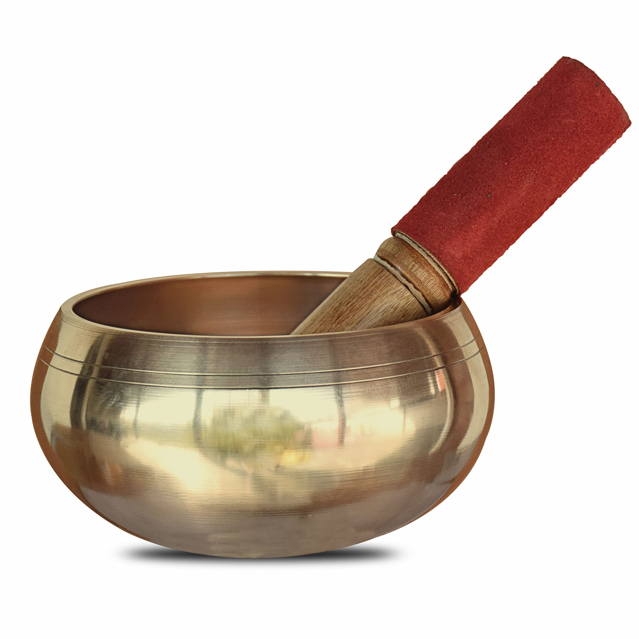 Pure Source India  5 Inches Singing Bowl Set Singing Bowl Mallet Meditation Sound Bowl Musical Instrument For Stress Relief An