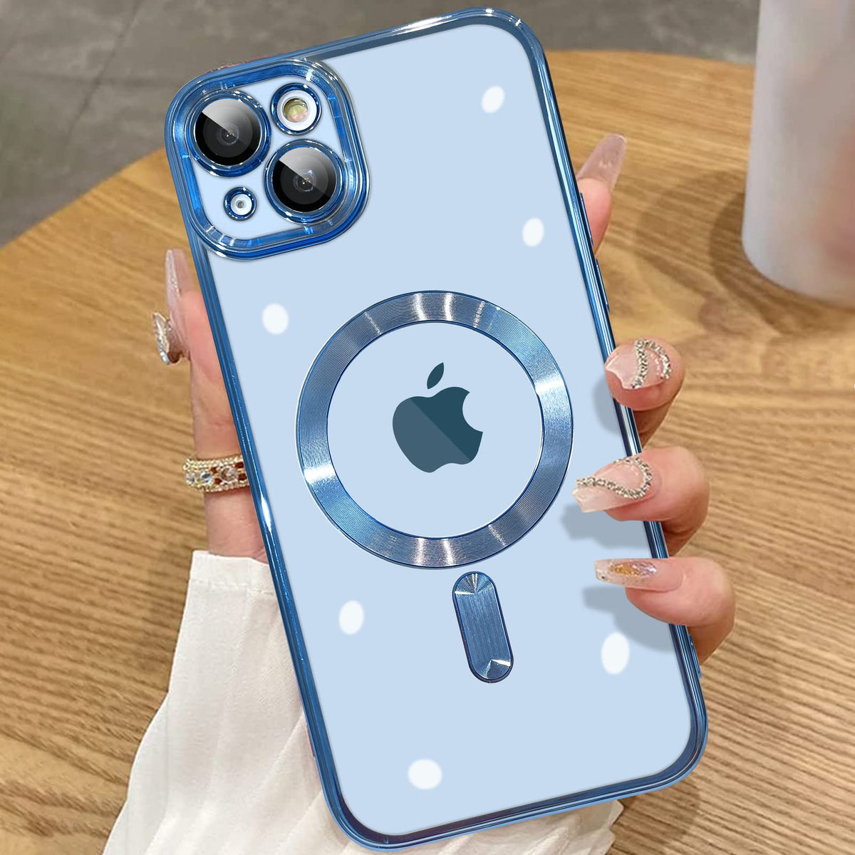 Ziye Magnetic Case For Iphone 14 Plus Case [Compatible With Magsafe] Camera Lens Protector Plating Luxury Cover For Women Men Cl