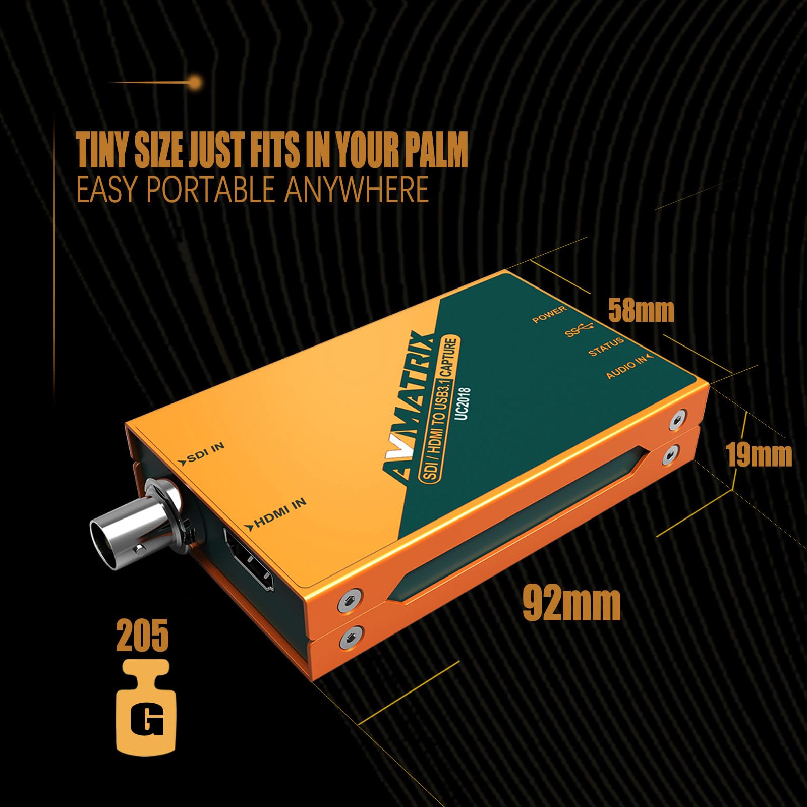 Avmatrix Sdi/Hdmi To Usb3.0 Video External Capture Card For Streaming Uncompressed (Yuy2) 1080P60 Play And Pluy With Obs Twitch Youtube For Church Live Streaming Tele Conference Tele Education