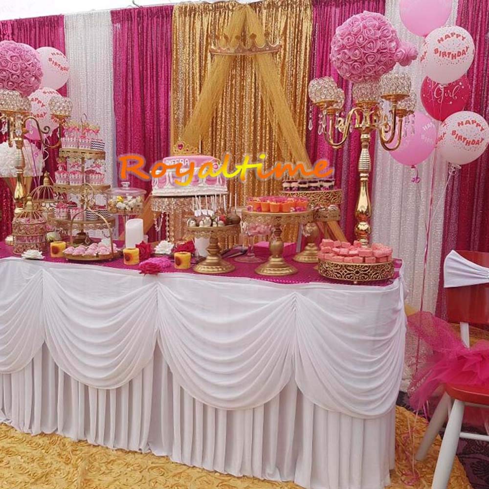 Lqiao Sequence Backdrop Curtain Panel 2 Pieces 2Ftx8Ft Gold Shimmer Wall For Photo Booth Parties Wedding