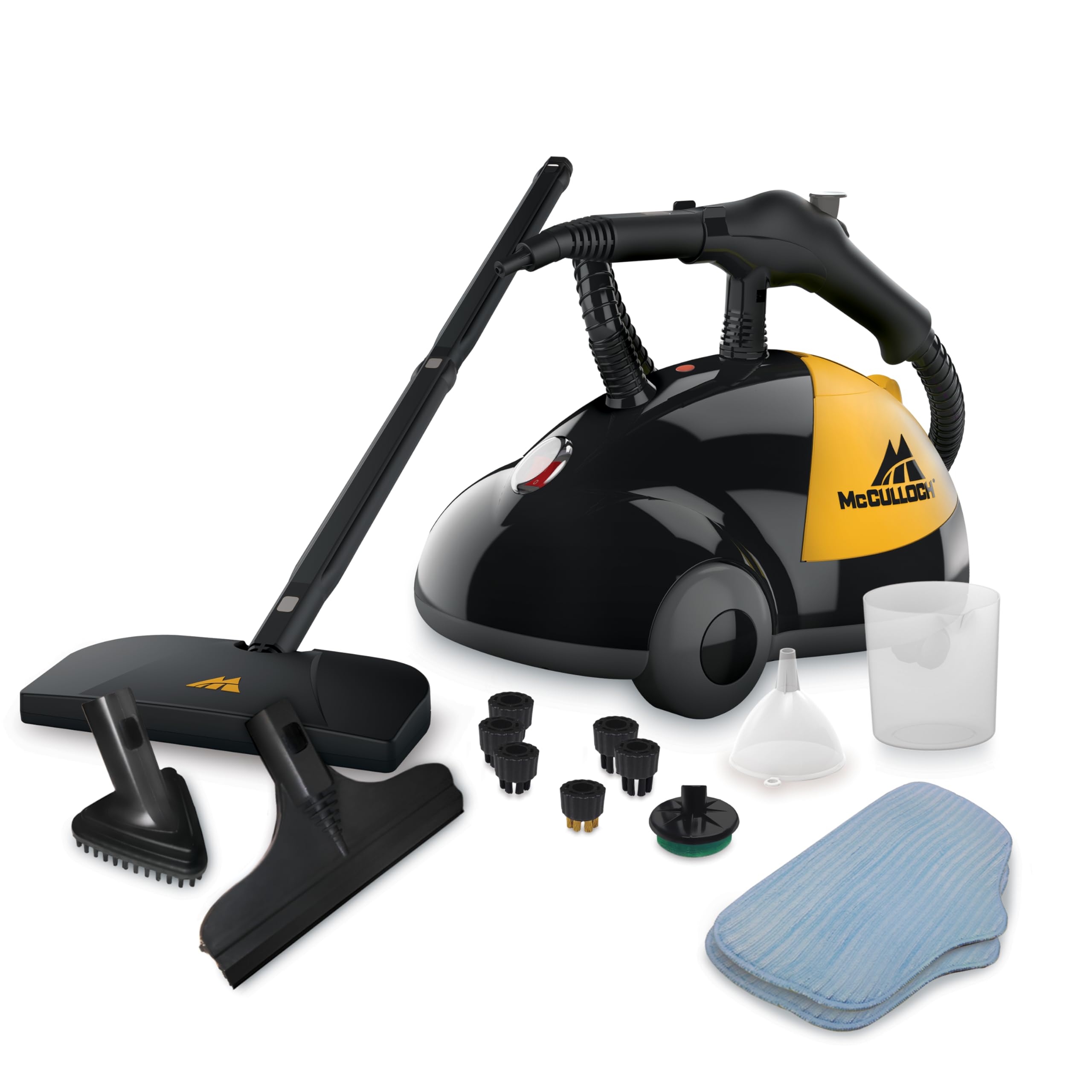Mcculloch Mc1275 Heavy Duty Steam Cleaner With 18 Accessories, Extra Long Power Cord, Chemical Free Pressurized Cleaning For Mos