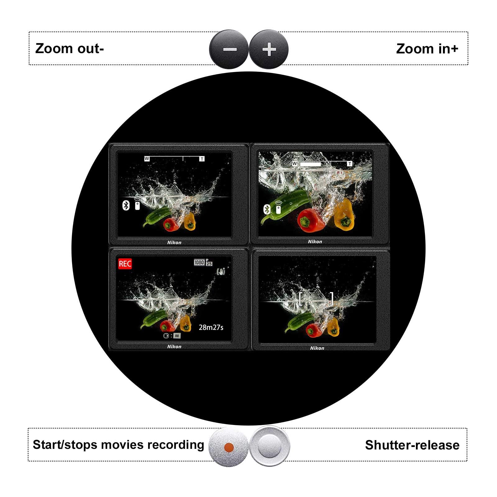 Wireless Remote Control Camera Shutter Release Ml L7A For Nikon Coolpix B600,A1000,P1000,Z50, Z30,Z7 Ii,Z Fc,Replace Nikon Ml L7