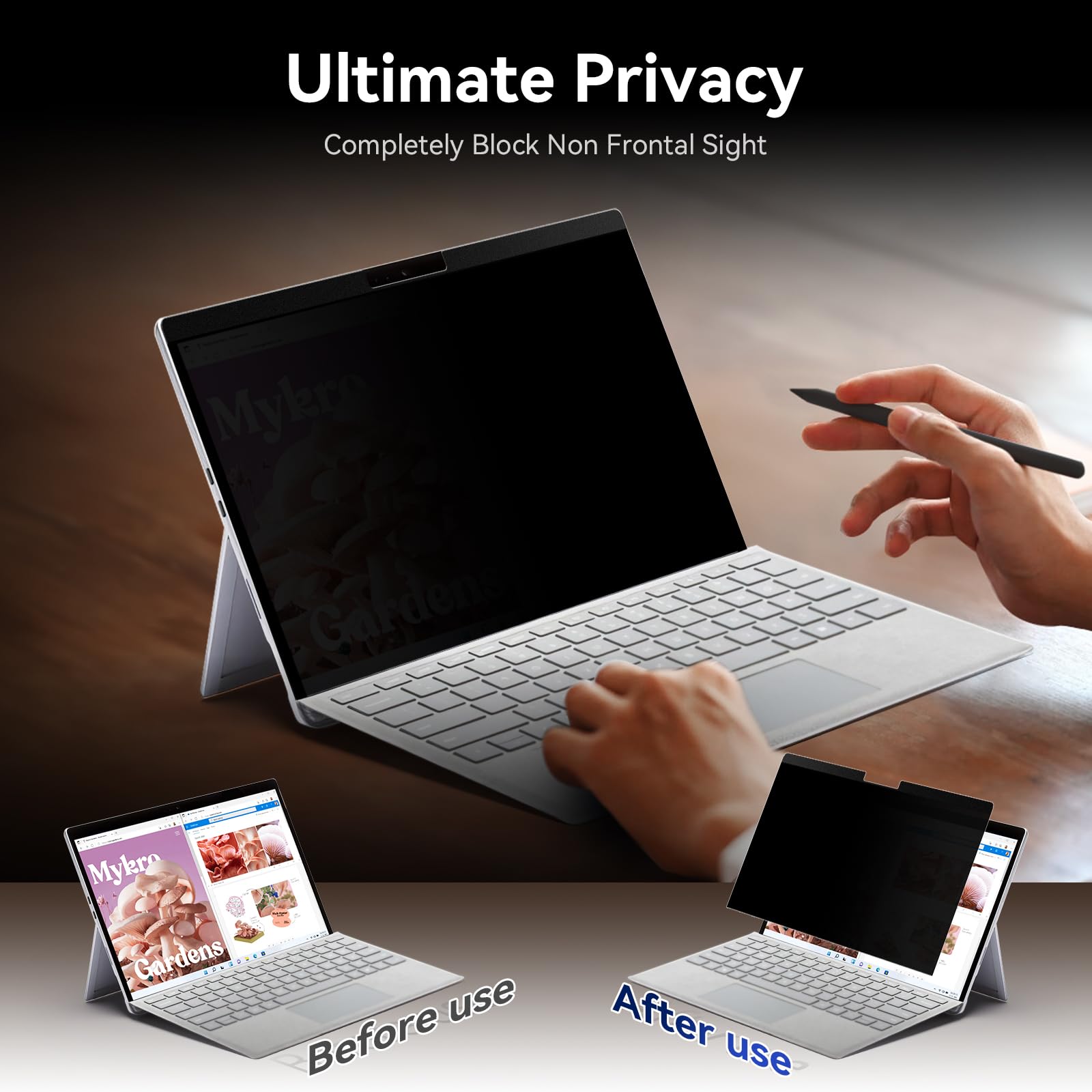 Magnetic Privacy Filter Compatible With Microsoft Surface Pro 10 (2024) / Pro 9 (2022) / Pro 8 (2021) / Pro X (2021, 2019), 13 I