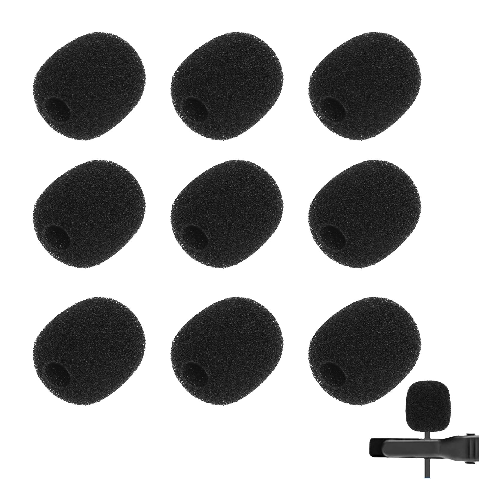 10 Pcs Mini Windscreen For Headset Microphone Small Lavalier Microphone Covers Foam Lavalier Microphone Windscreen Foam Cover Wi