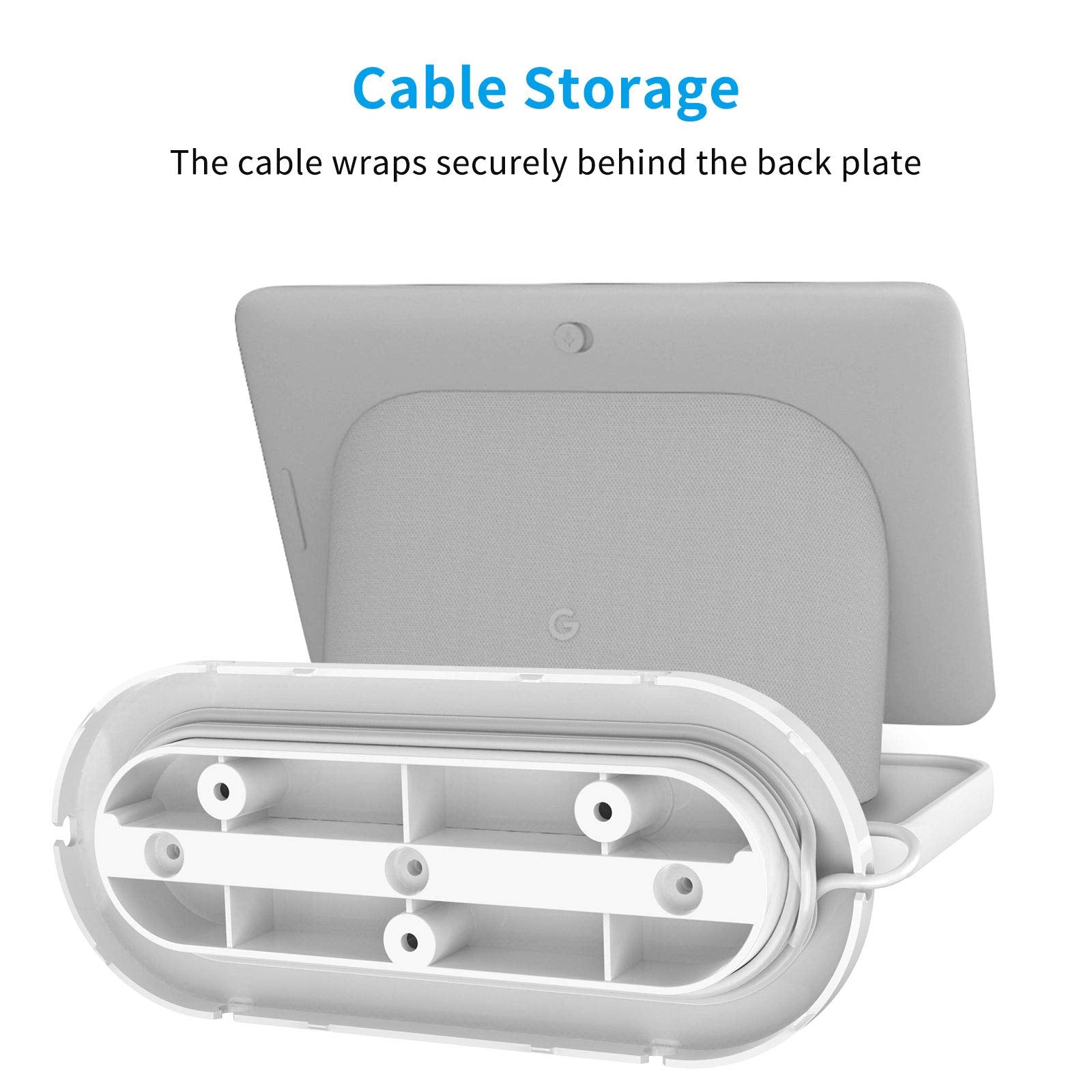 Homemount Mount For Google Nest Hub Max   Wall Mount Holder Shelf Compaitble With Nest Hub Max (White)