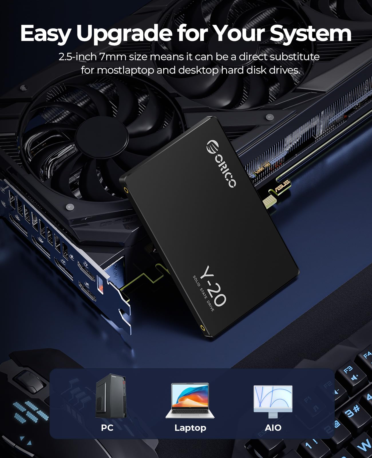 Orico Nand Ssd Solid State Drive  2.5 Inch   Sata Iii   6Gbps Read Speed Up To 500Mb/S, 1Tb Internal Solid State Drive For Deskt