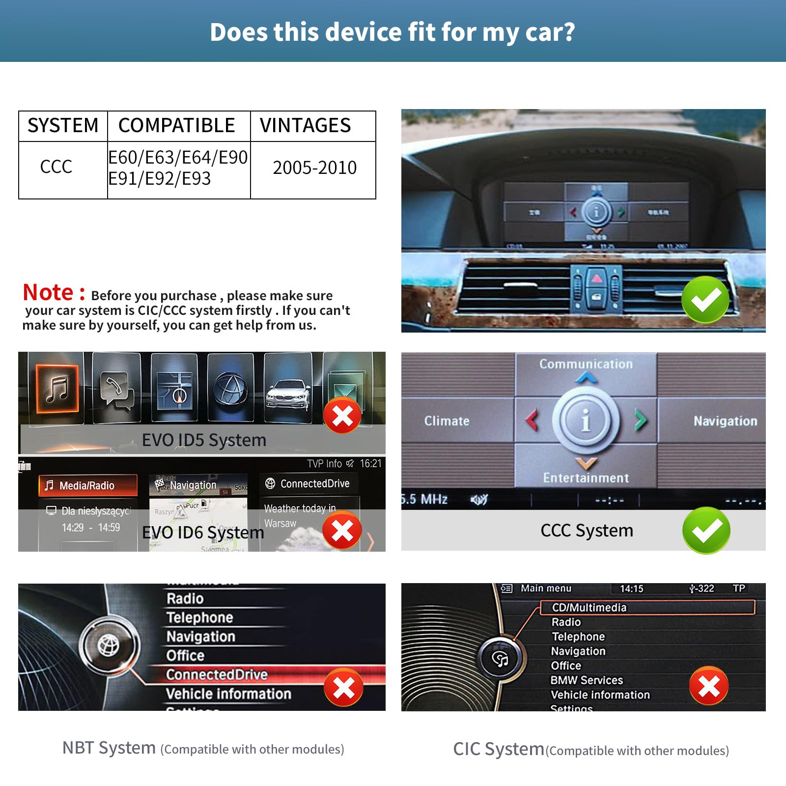 Autoabc Wireless Carplay/Android Auto 8.9'' Linux Touchscreen Multimedia Radio Receiver For Bmw 3/5Er E60/E63/E64/E90/E91/E92/E9