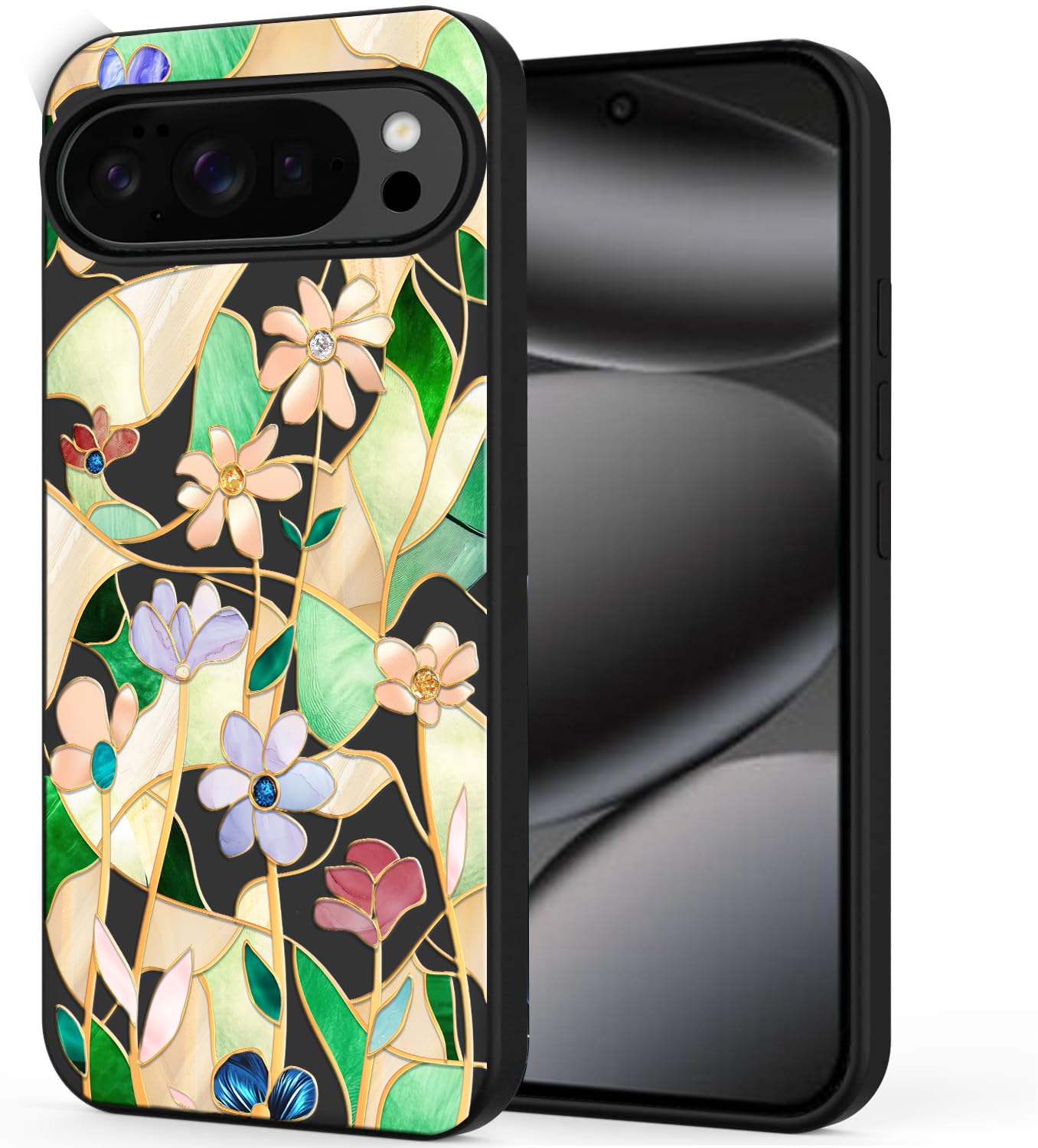 Unov Case for Pixel 10 Pro/Pixel 10, Black with [Anti-Slip Embossed Pattern], Shockproof Slim Protective [Anti-Scratch TPU] Back