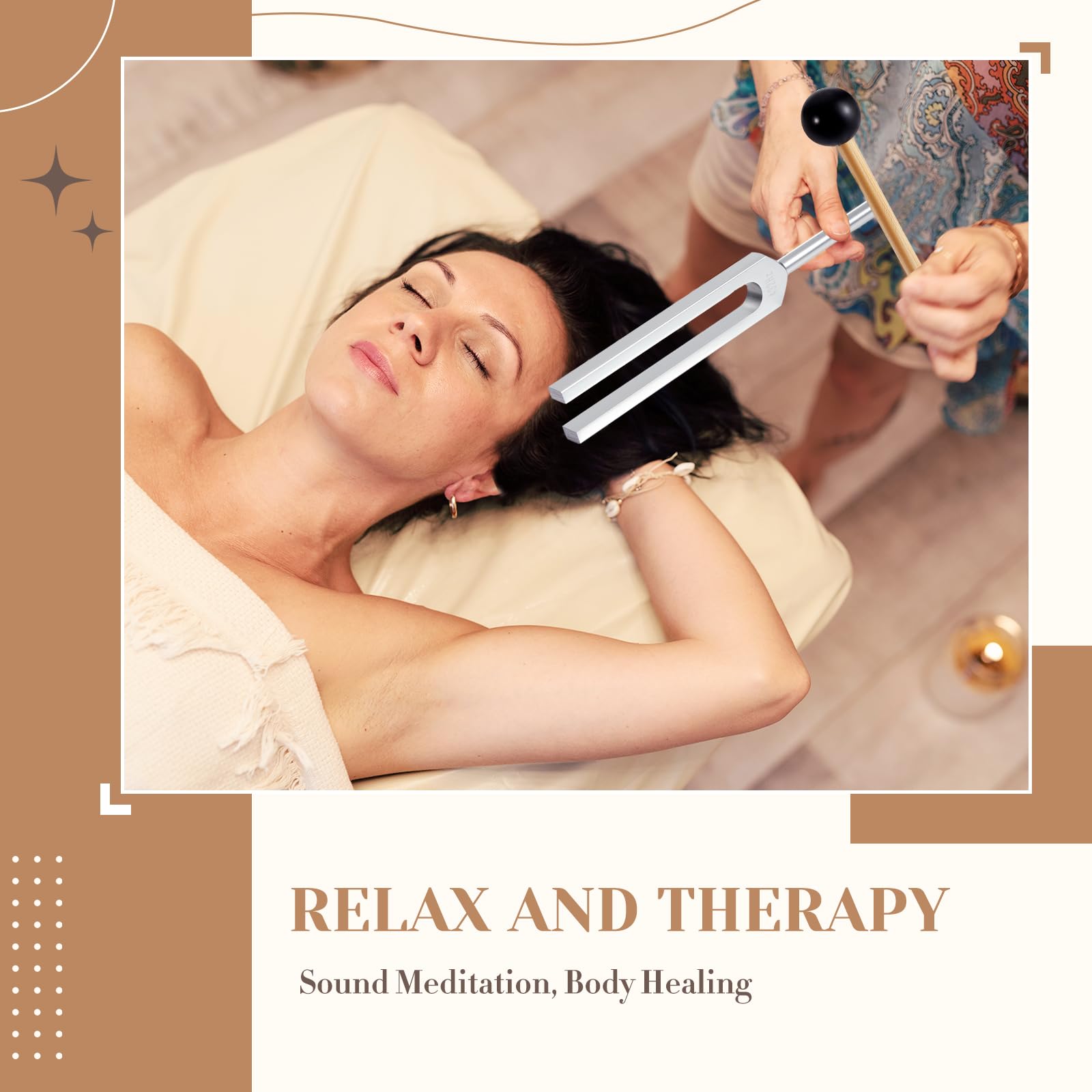 Fiada Tuning Fork Set Chakra Tuning Fork Multiple Hz Tuning Forks For Healing With Aluminum Box, Tuning Fork Hammer And Cleaning