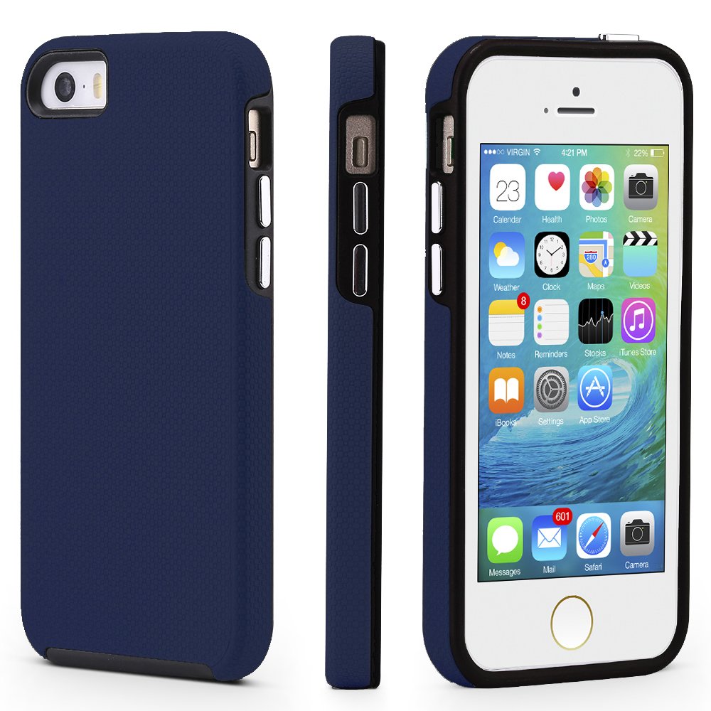 CellEver for iPhone 5/5s/SE Case (1st Gen 2016 Edition) - Dual Guard Series, Military Grade Protection, Slim-Fit, Sturdy Shock A